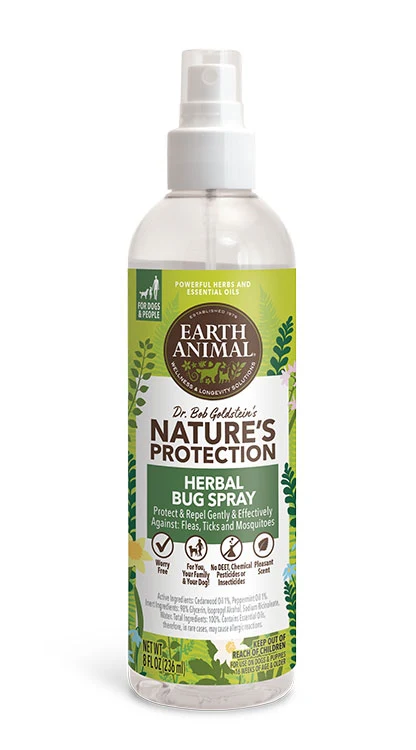 Earth Animal 8 oz Dog Nupro Bug Spray Herbal - Image 1