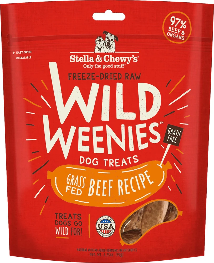 Stella & Chewy s Beef Wild Weenies Freeze-Dried Raw Dog Treats  3.25 oz. - Image 1