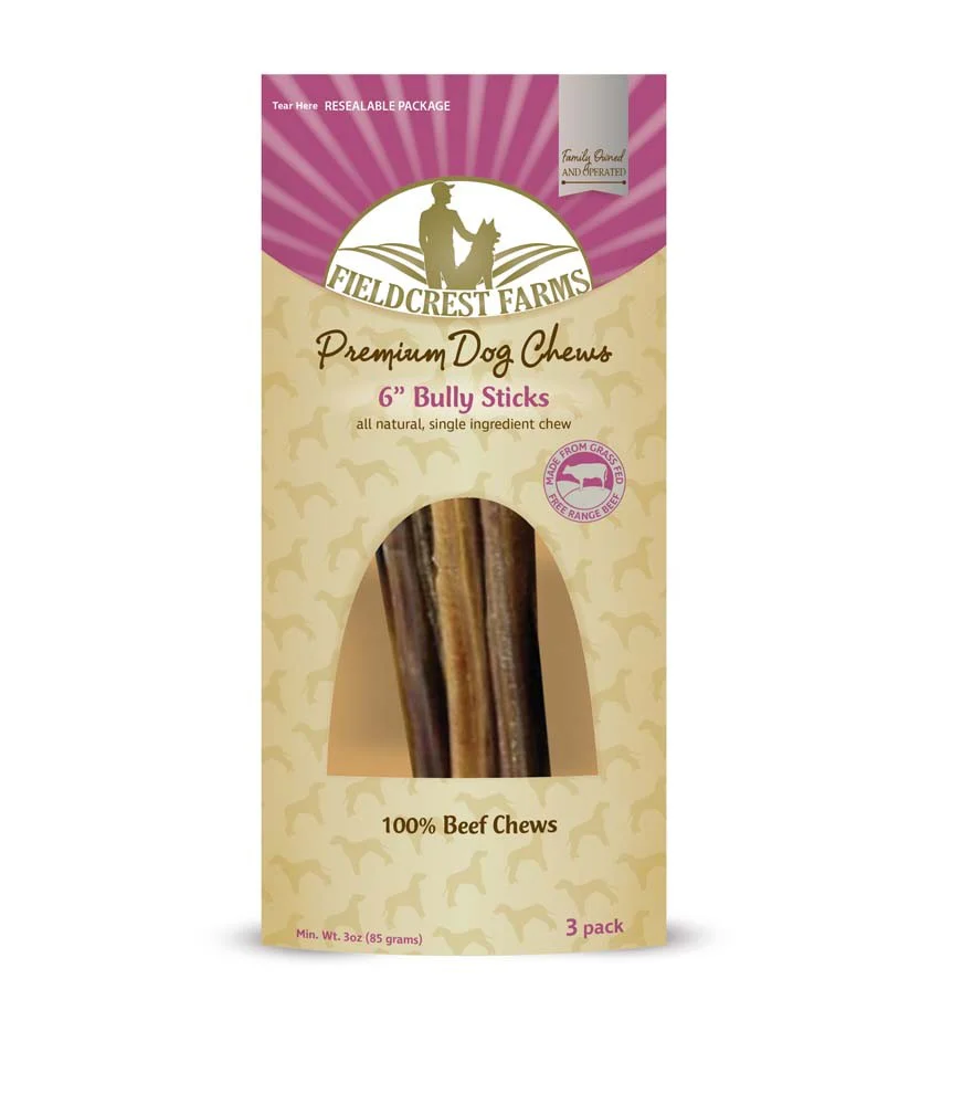 Fieldcrest Farms Bully Stick 6in Pack of 3 - Image 1