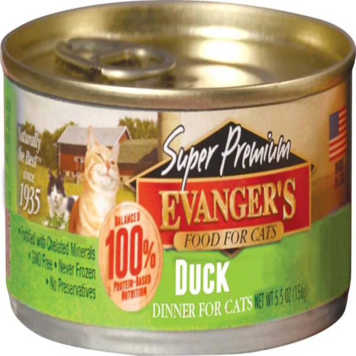 Evangers 5.5 oz Super Premium Duck Dinner Canned Cat Food - Image 1