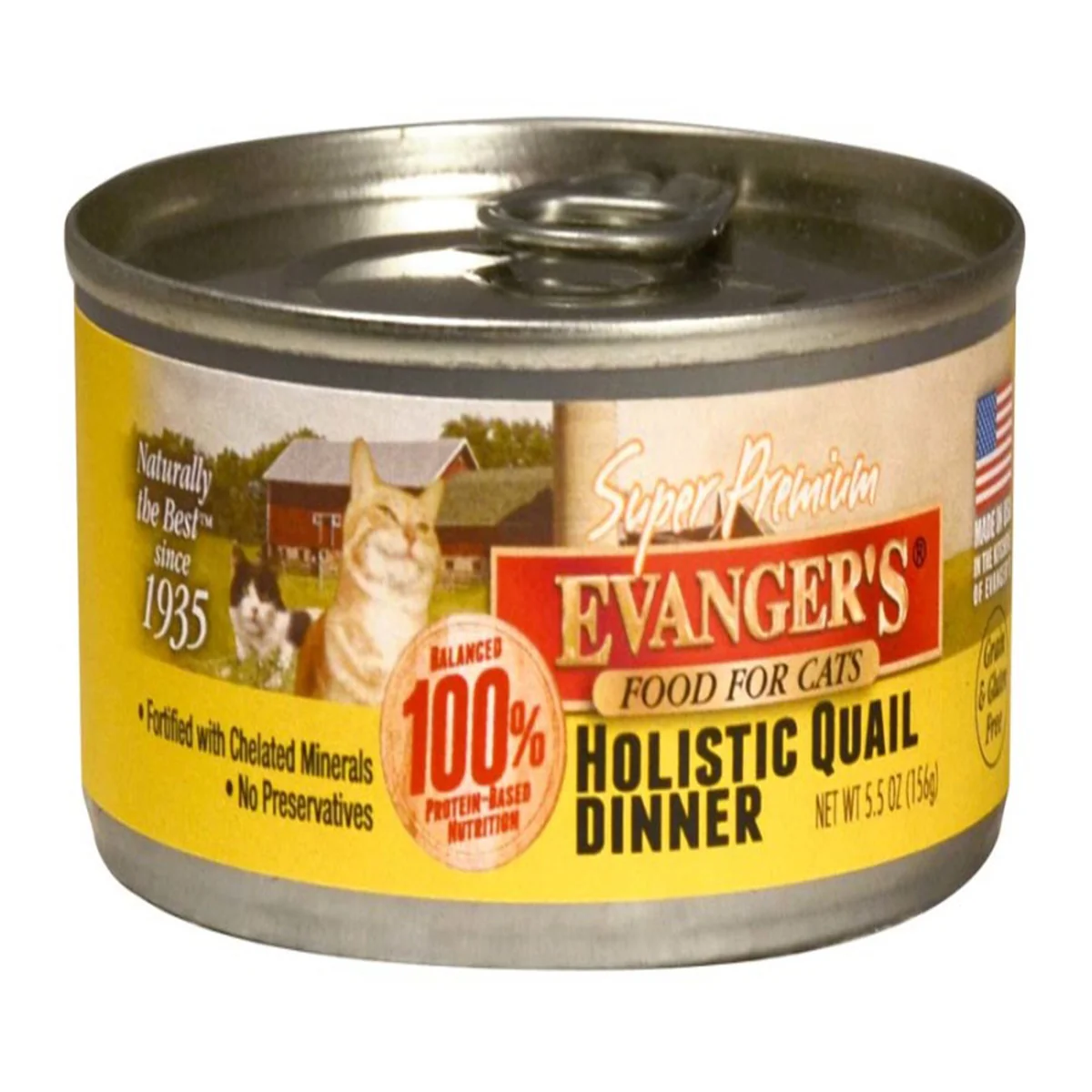 Evangers Super Premium Grain-Free Quail Wet Cat Food  5.5 Oz - Image 1