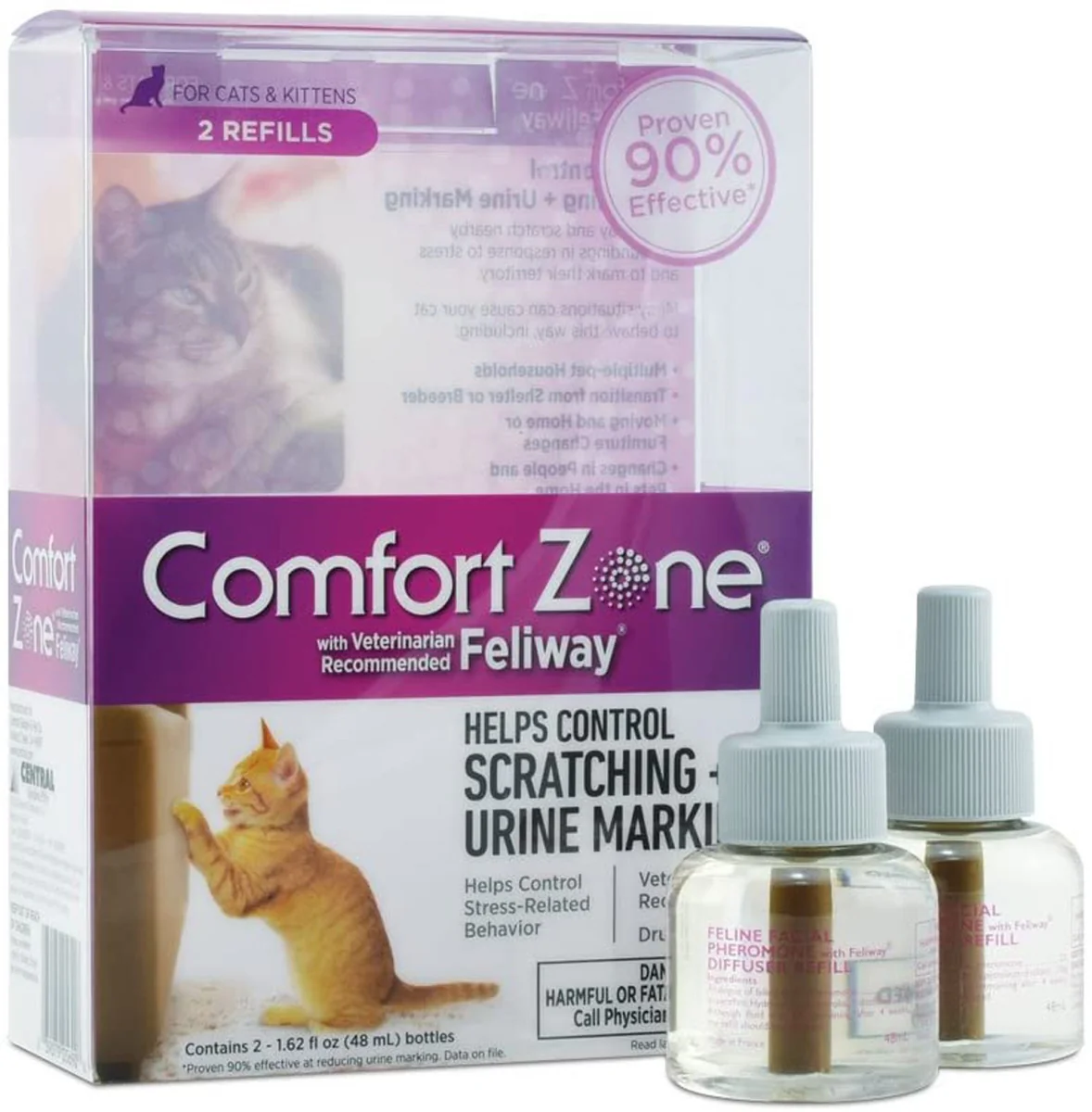 Comfort Zone Cat Calming Diffuser Refill  48ml 2pk - Image 1