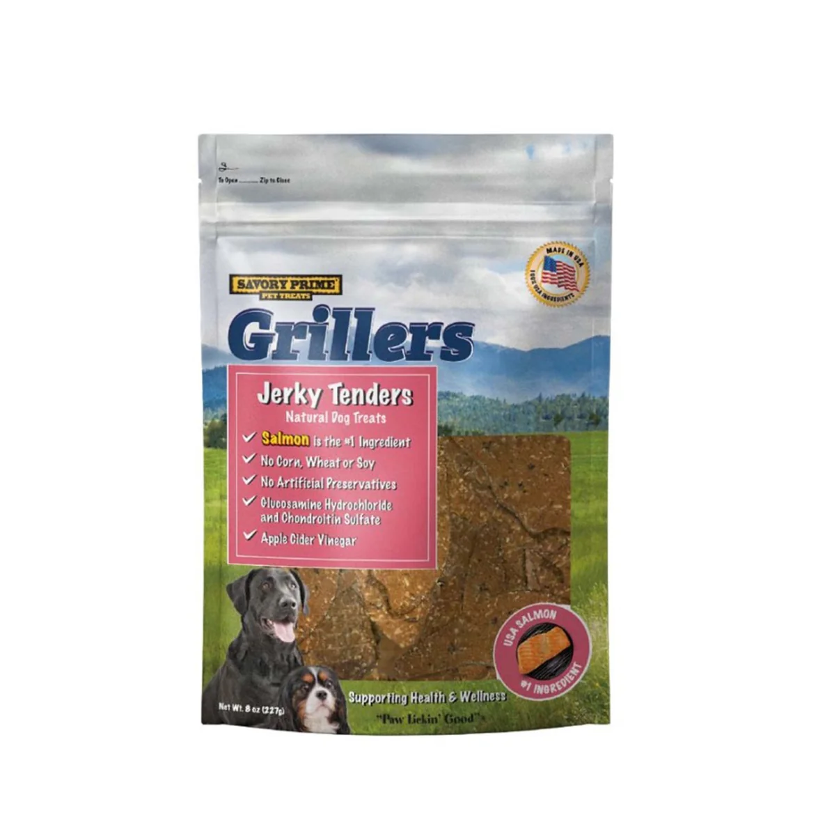 Savory Prime Pet Treats 810359005669 8 oz Grillers Salmon Tenders Dog Treat - Image 1