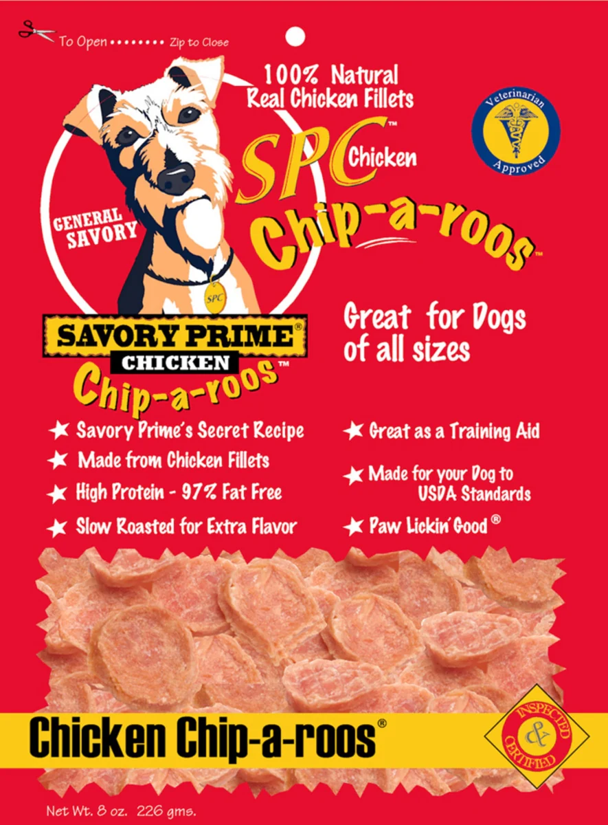Savory Prime Chicken Chip-a-Roos Dog Treats  8 Oz. - Image 1