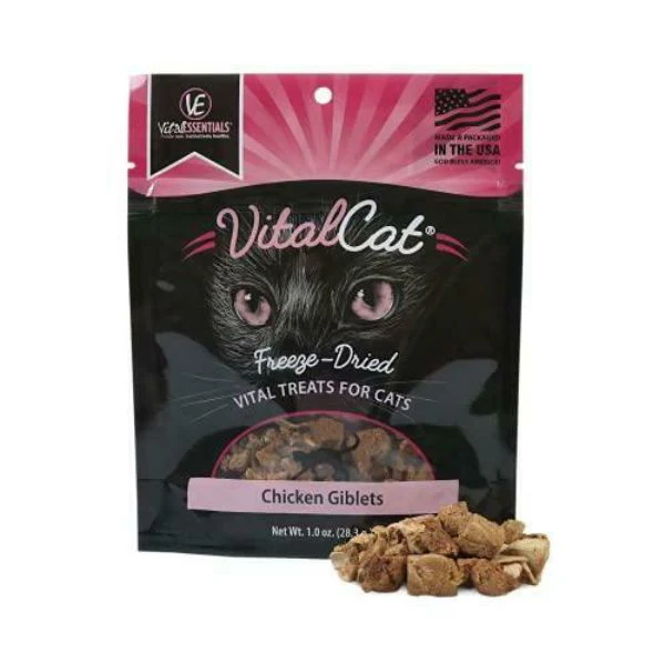 Vital Essentials 1 oz Freeze Dried Chicken Giblet Cat Treat - Image 1
