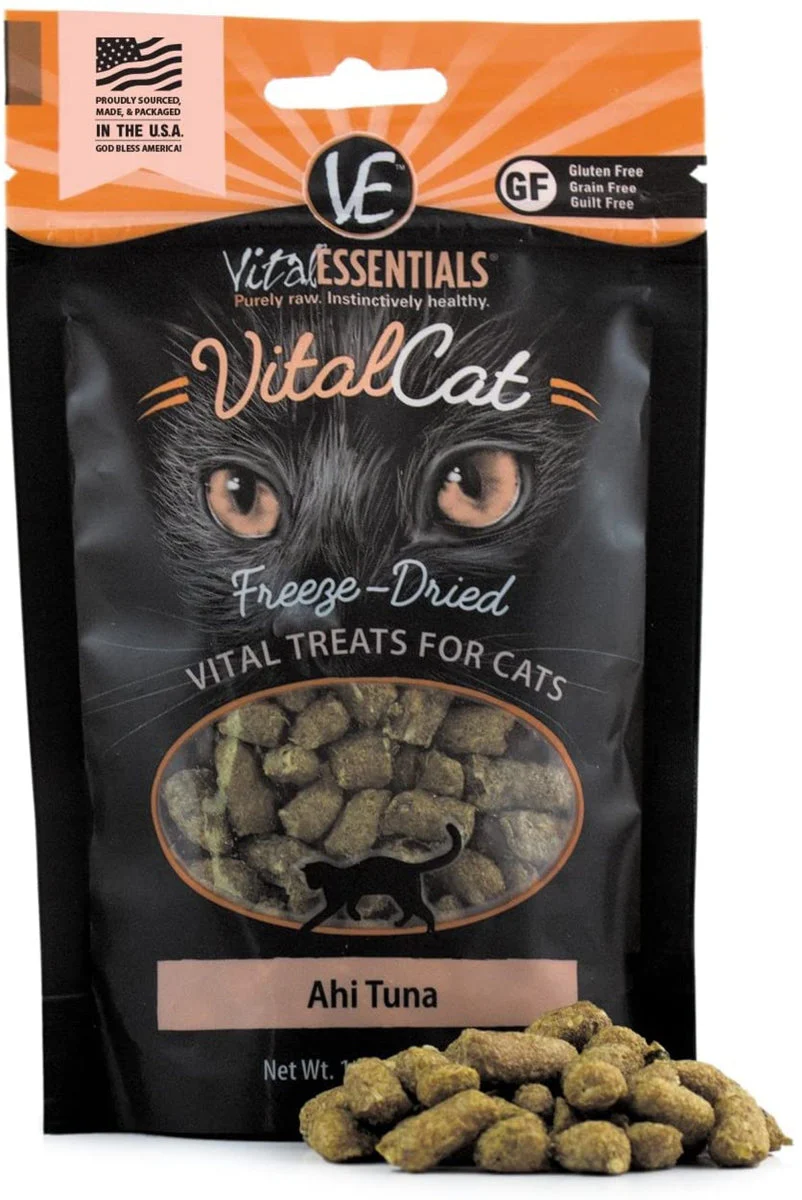 Vital Essentials 1.1 oz Freeze Dried Ahi Tuna Cat Treat - Image 1