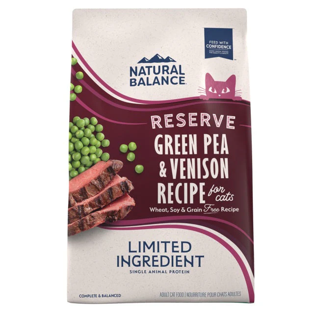 Natural Balance 4 lbs LID Reserve Dry Green Pea & Venison Cat Food - Image 1