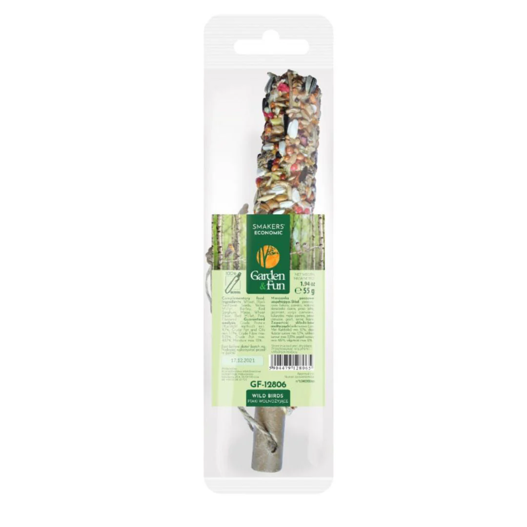 A&E Vitapol 1.94oz Smakers Garden Fun Backyard Food Stick for Wild Birds - Image 1