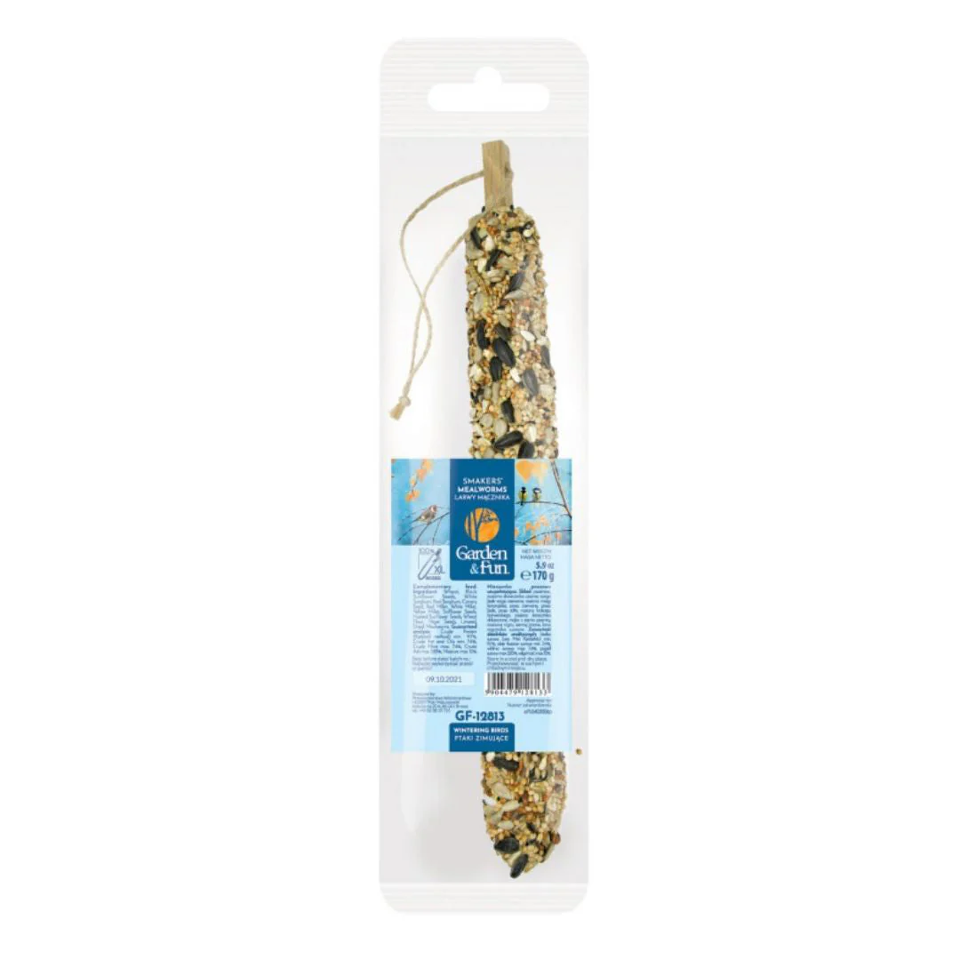 A&E Cage Vitapol 5.9oz Smakers Garden Fun Mealworms Food Stick for Wintering Birds - Extra Large - Image 1