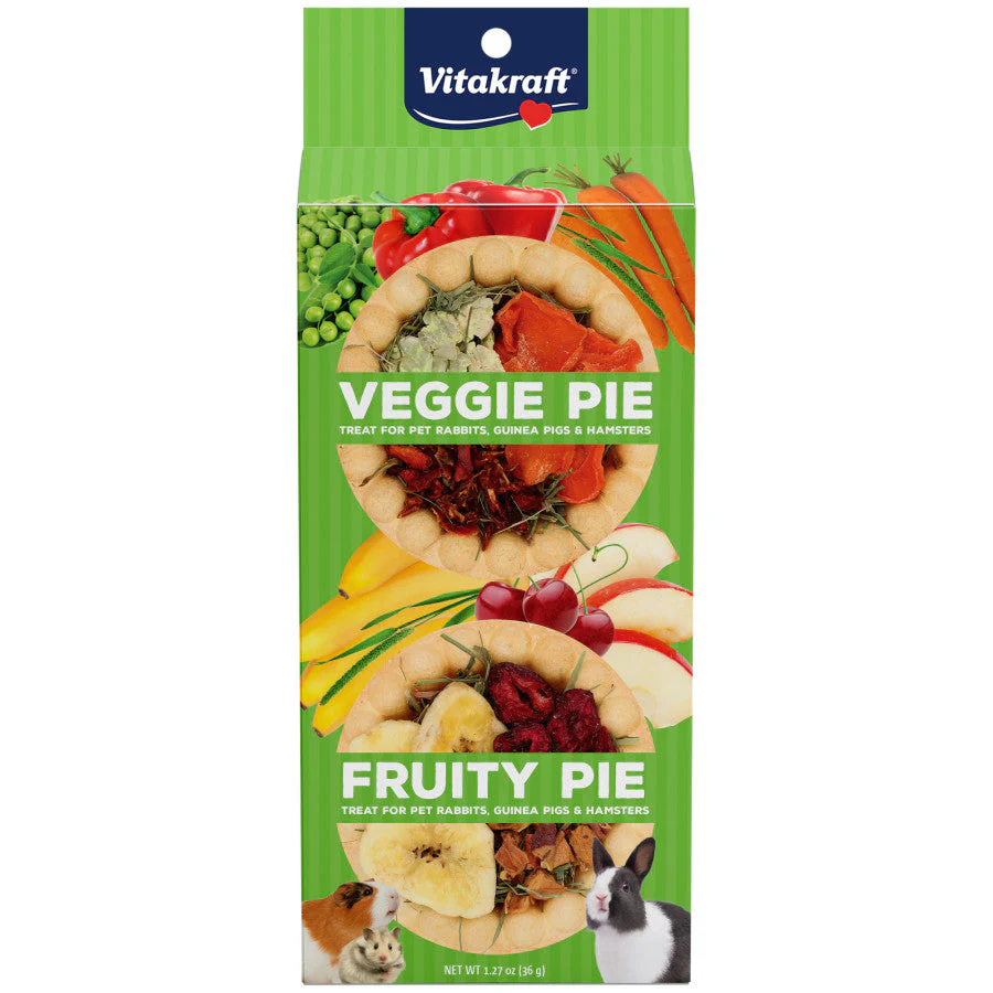 Vitakraft Dried Veggies and Fruits 2 Pieces Pie-Shaped Small Pets Treat - Image 1