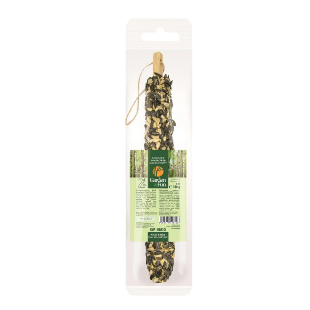 A&E Cage Vitapol 6oz Smakers Garden Fun Sunflower Food Stick for Wild Birds - Extra Large - Image 1