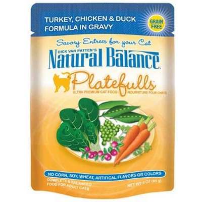 Natural Balance Indoor Platefuls Turkey/Chicken/Duck Cat Pouch, 3 oz - Image 1