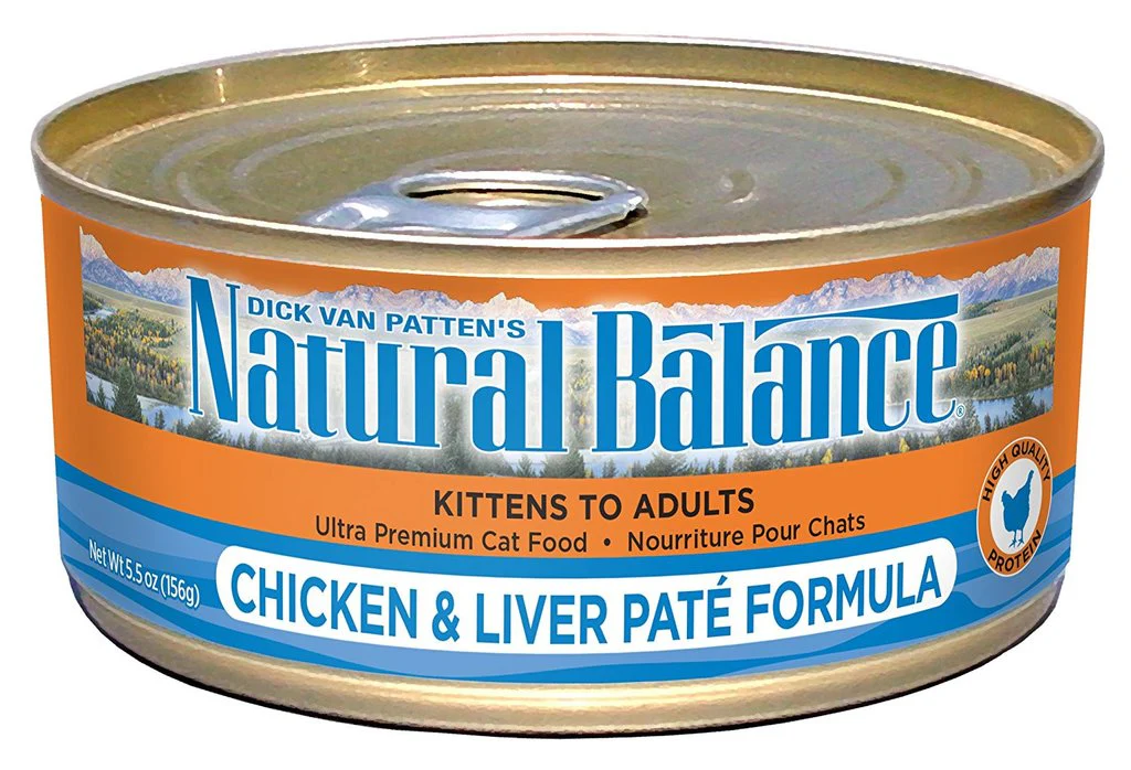 Natural Balance Chicken & Liver Paté Formula Wet Cat Food, 5.5-Ounce Can - Image 1