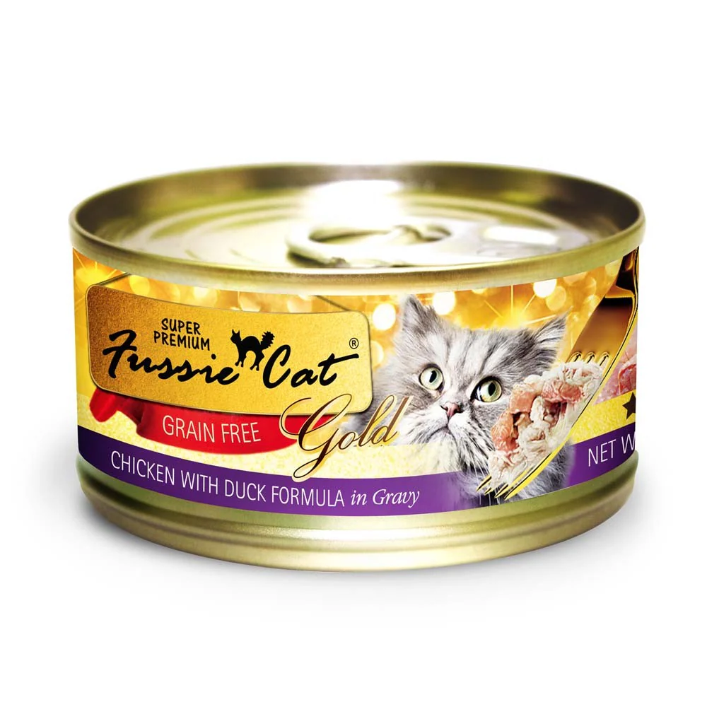 Fussie Cat Super Premium Chicken & Duck Formula in Gravy Grain-Free Wet Cat Food - Image 1