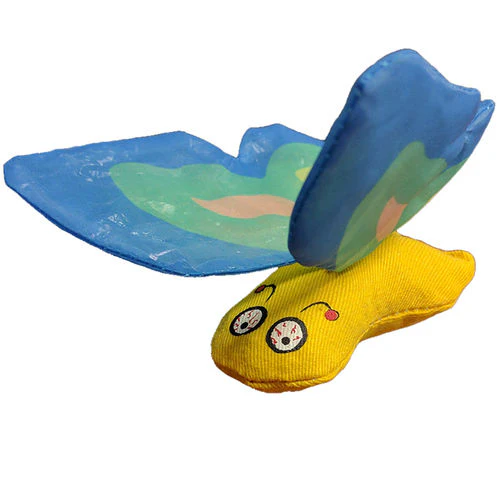Yeowww! Butterfly Catnip Cat Toy Blue - Image 1