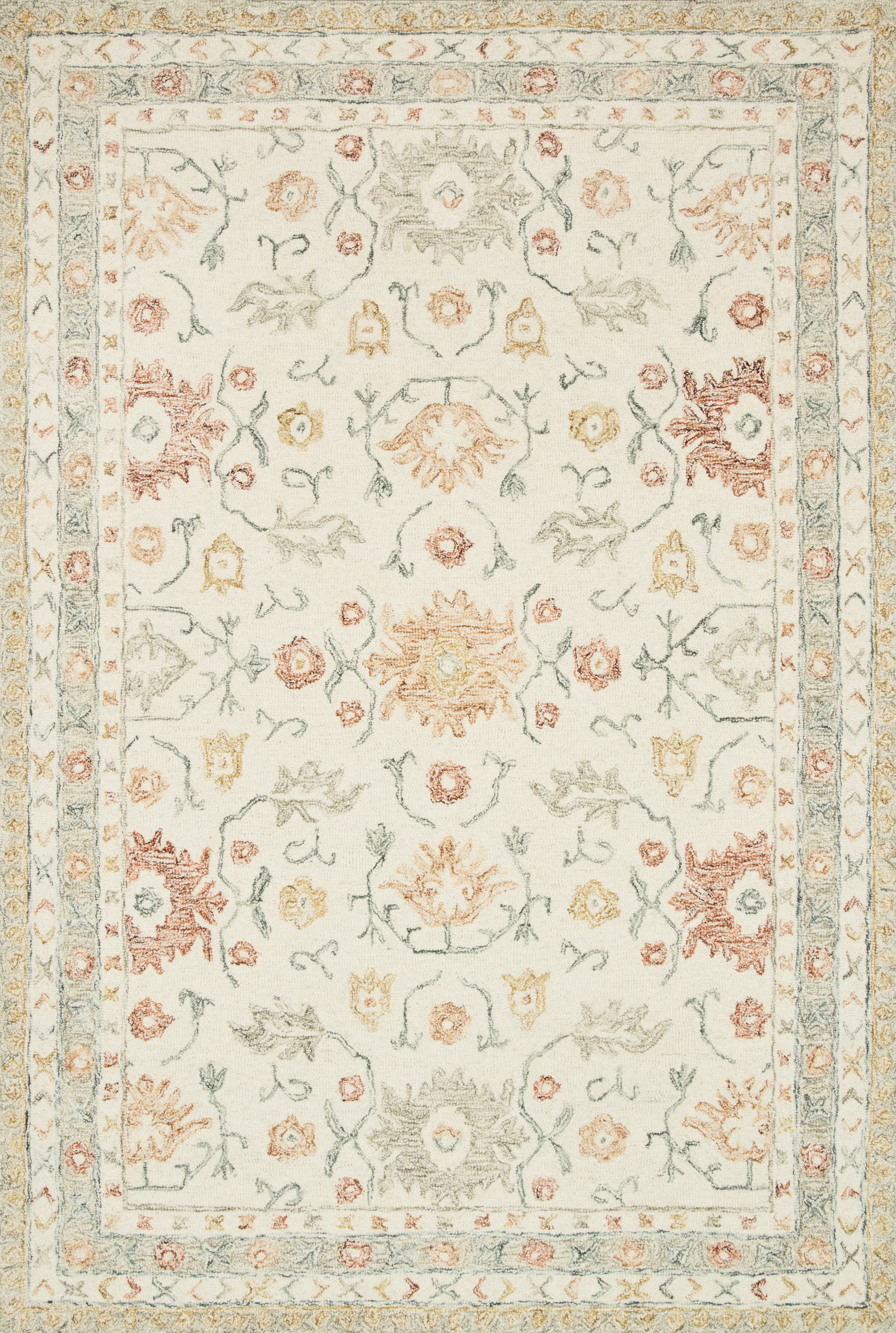 Norabel Ivory / Rust Rug - Image 1