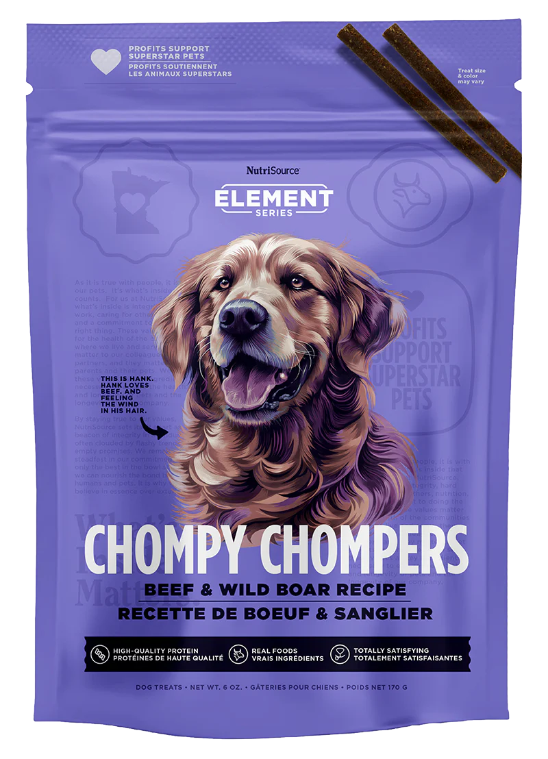 Nutrisource Element Chompy Chompers Dog Treat 6oz Beef and Boar - Image 1