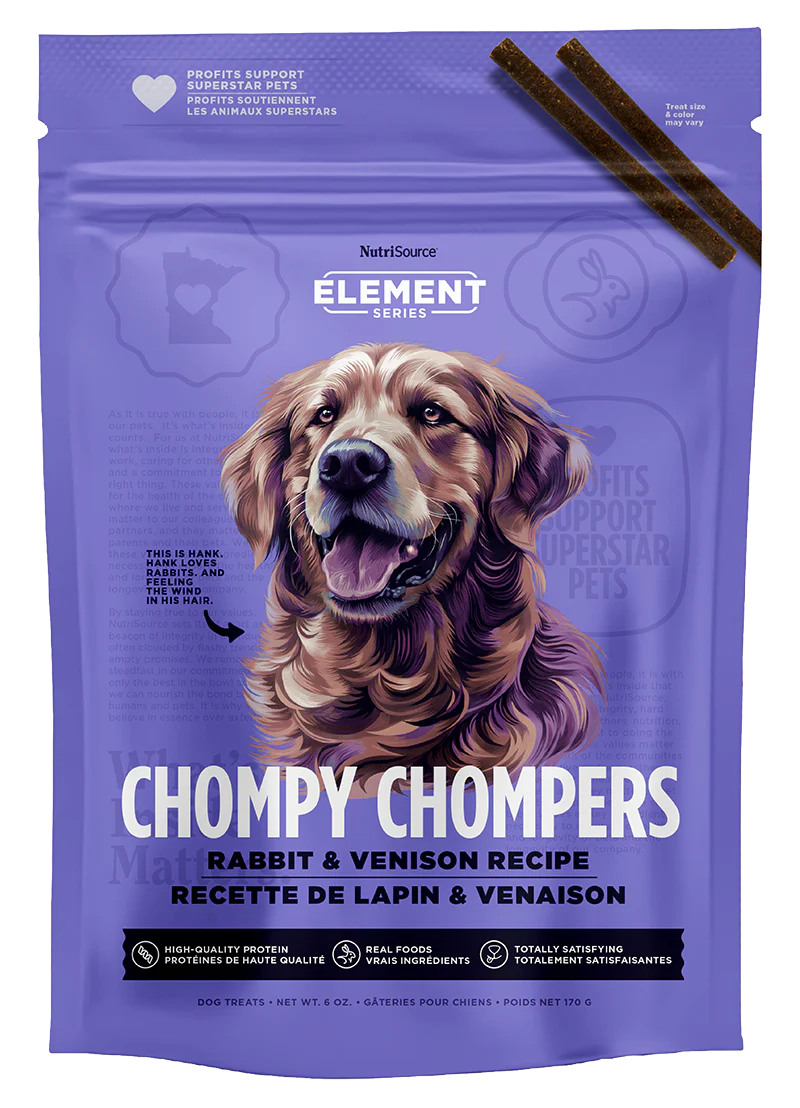 Nutrisource Element Chompy Chompers Dog Treat 6oz Rabbit and Venison - Image 1