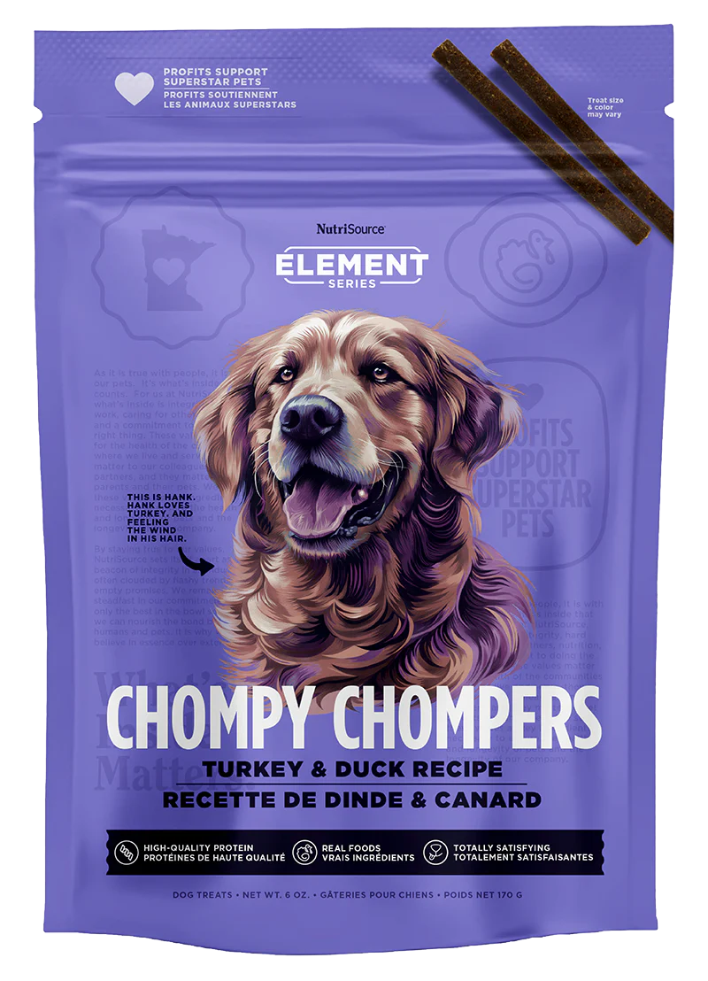 Nutrisource Element Chompy Chompers Dog Treat 6oz Turkey and Duck - Image 1