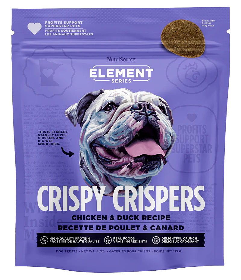 Nutrisource Element Crispy Crispers Dog Treat 4oz Chicken and Duck - Image 1