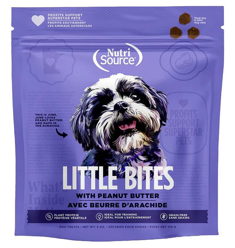 Nutrisource Element Grain Frree Little Bites Dog Treat 6oz Peanut Butter - Image 1