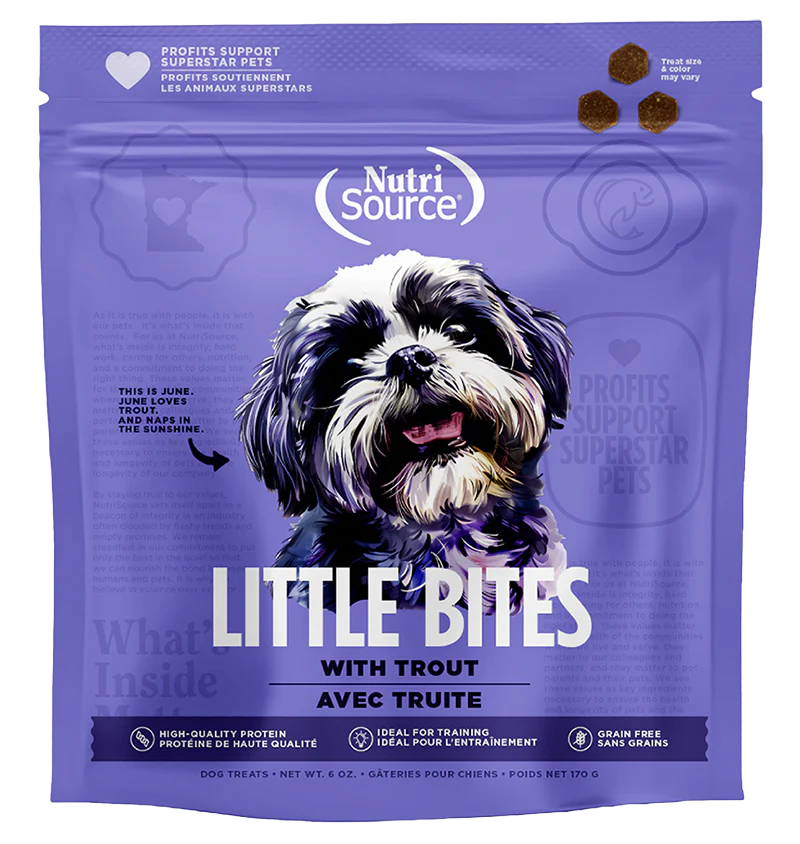 Nutrisource Element Grain Frree Little Bites Dog Treat 6oz Trout - Image 1