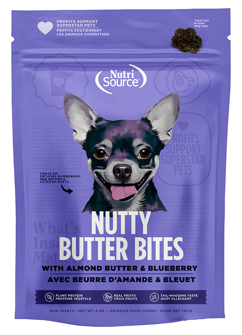 Nutrisource Nutty Butter Bites 6oz Blueberry - Image 1