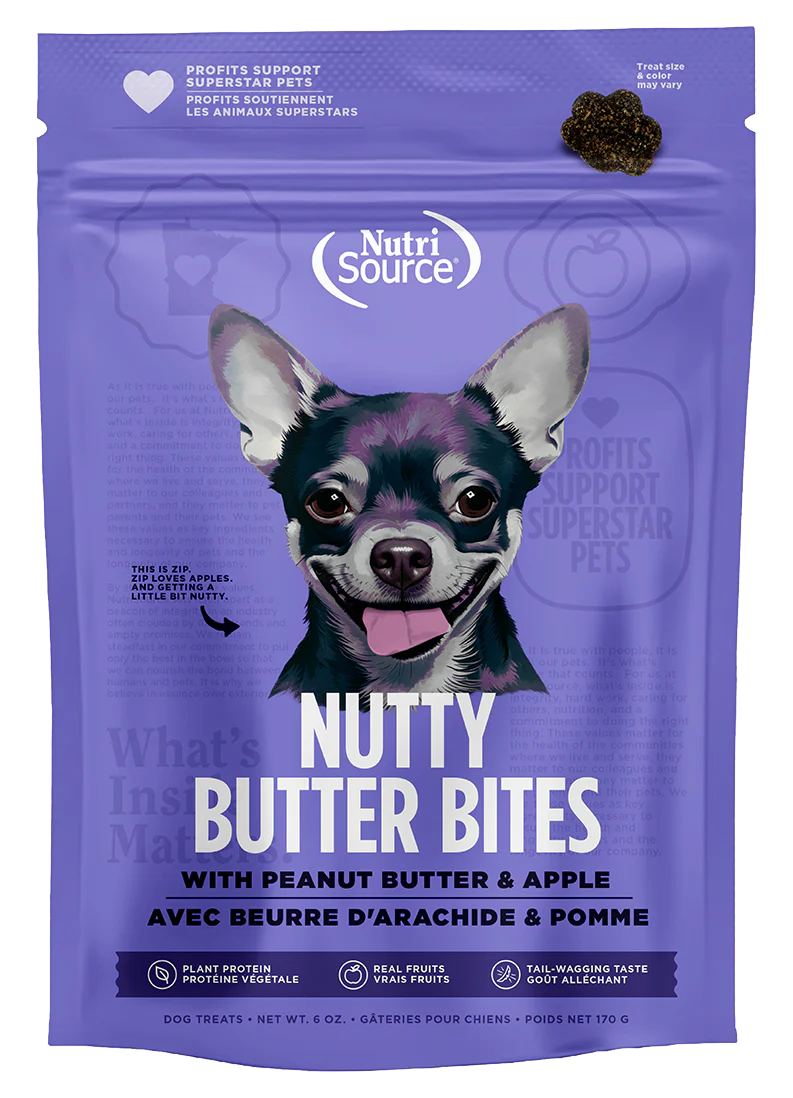 Nutrisource Nutty Butter Bites 6oz Peanut Butter Apple - Image 1