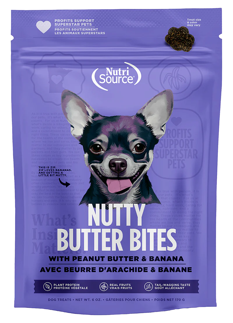 Nutrisource Nutty Butter Bites 6oz Banana - Image 1