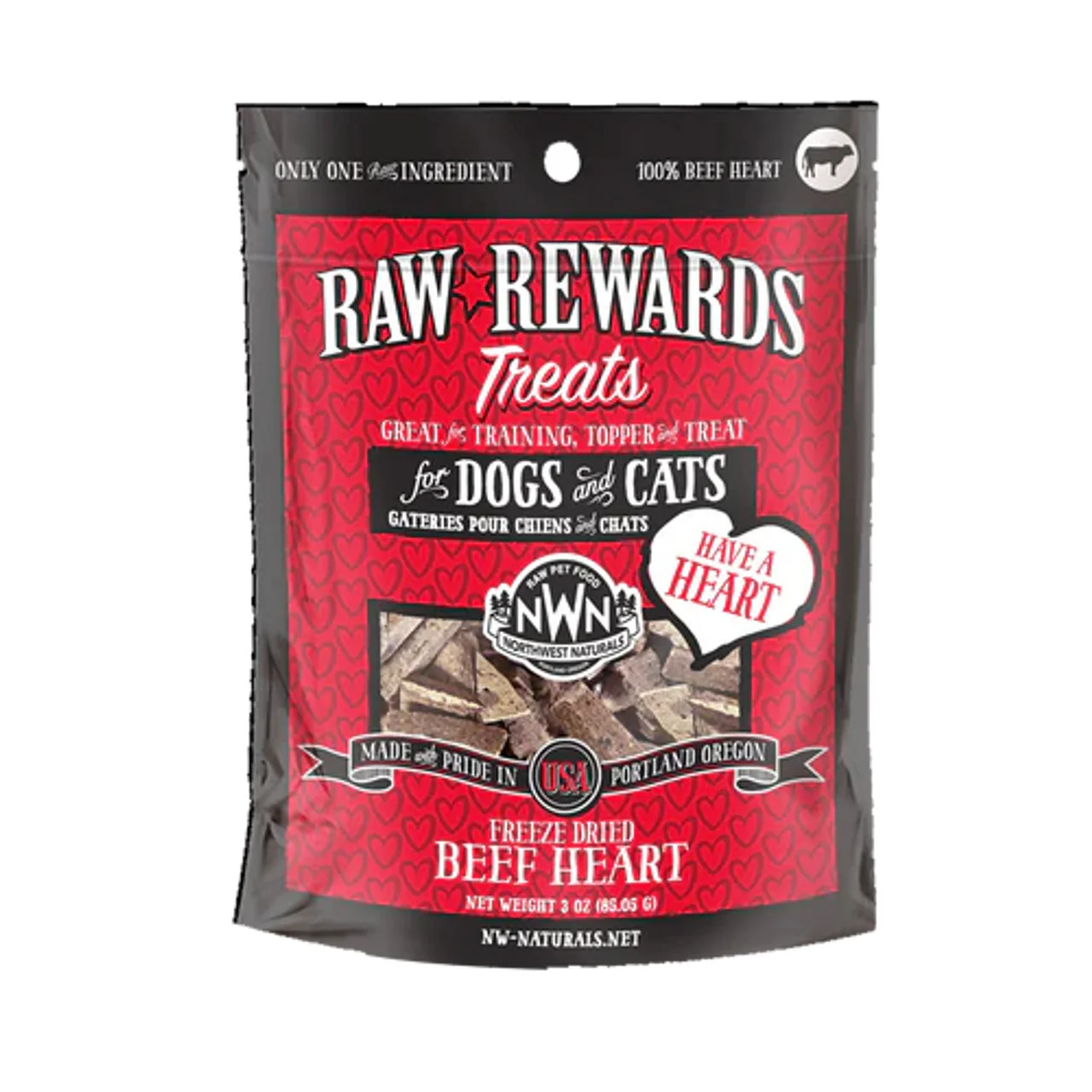 Northwest Naturals Beef Heart Treats 3oz - Image 1