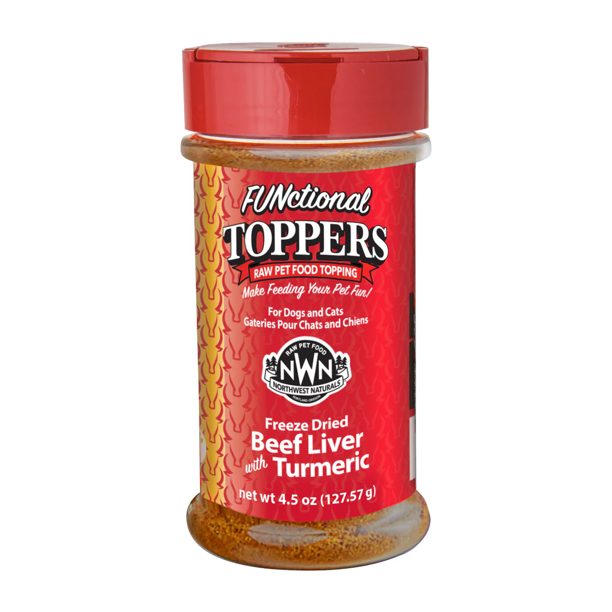 Northwest Naturals Freeze Dried FUNctional Toppers, Beef Liver & Turmeric, 5.5oz - Image 1