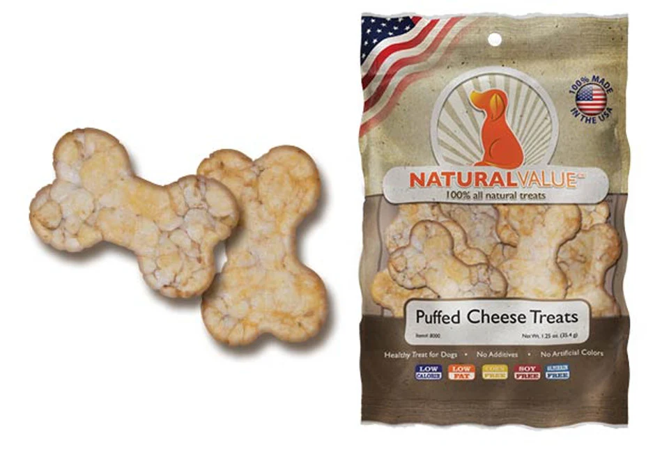 Loving Pets Natural Value Puffed Cheese Treats for Dogs 1.25oz - Image 1