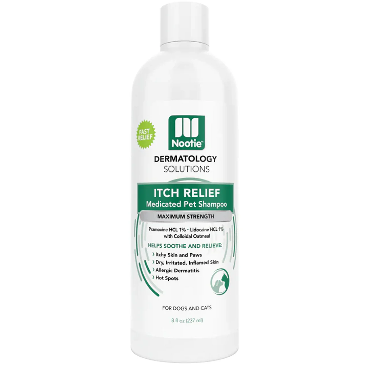 Nootie Itch Relief Medicated Shampoo for Dogs 8oz - Image 1