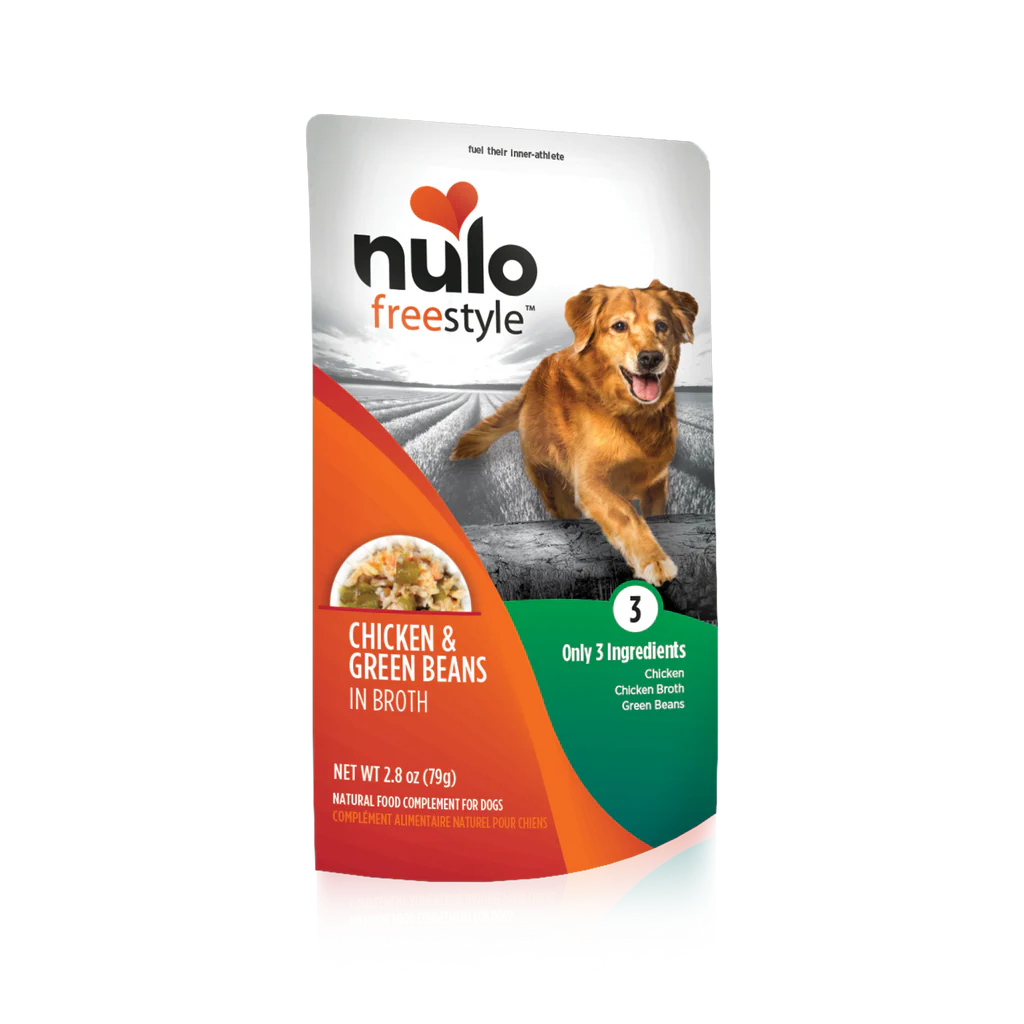 Nulo Freestyle Grain Free Dog Food Pouch 2.8oz Chicken and Green Beans - Image 1