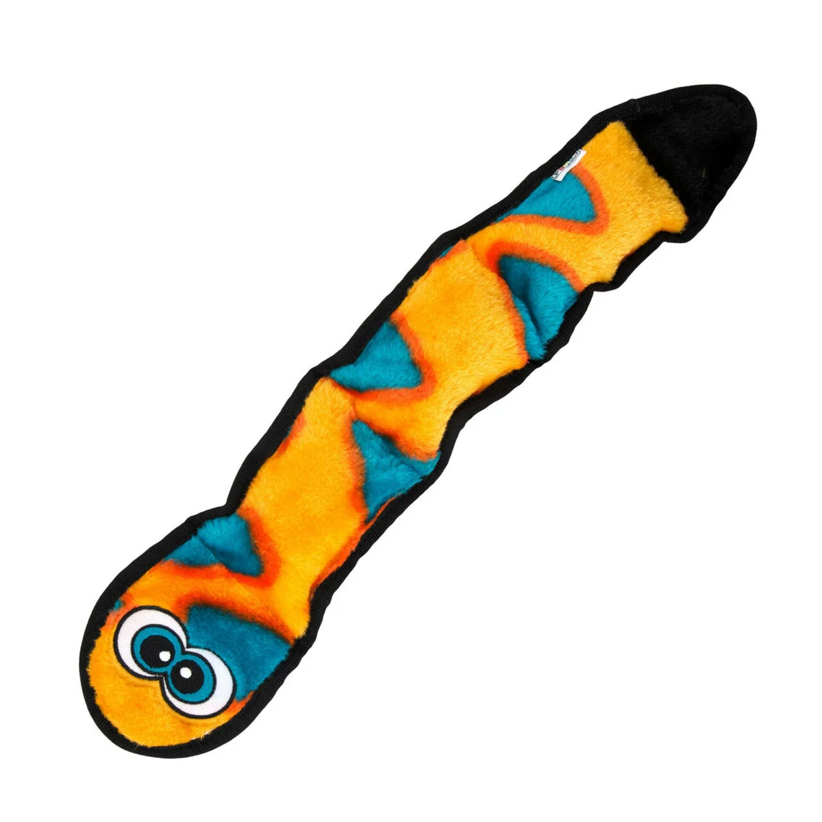 Outward Hound Invincibles Snake Durable Plush Dog Toy Orange Large - Image 1