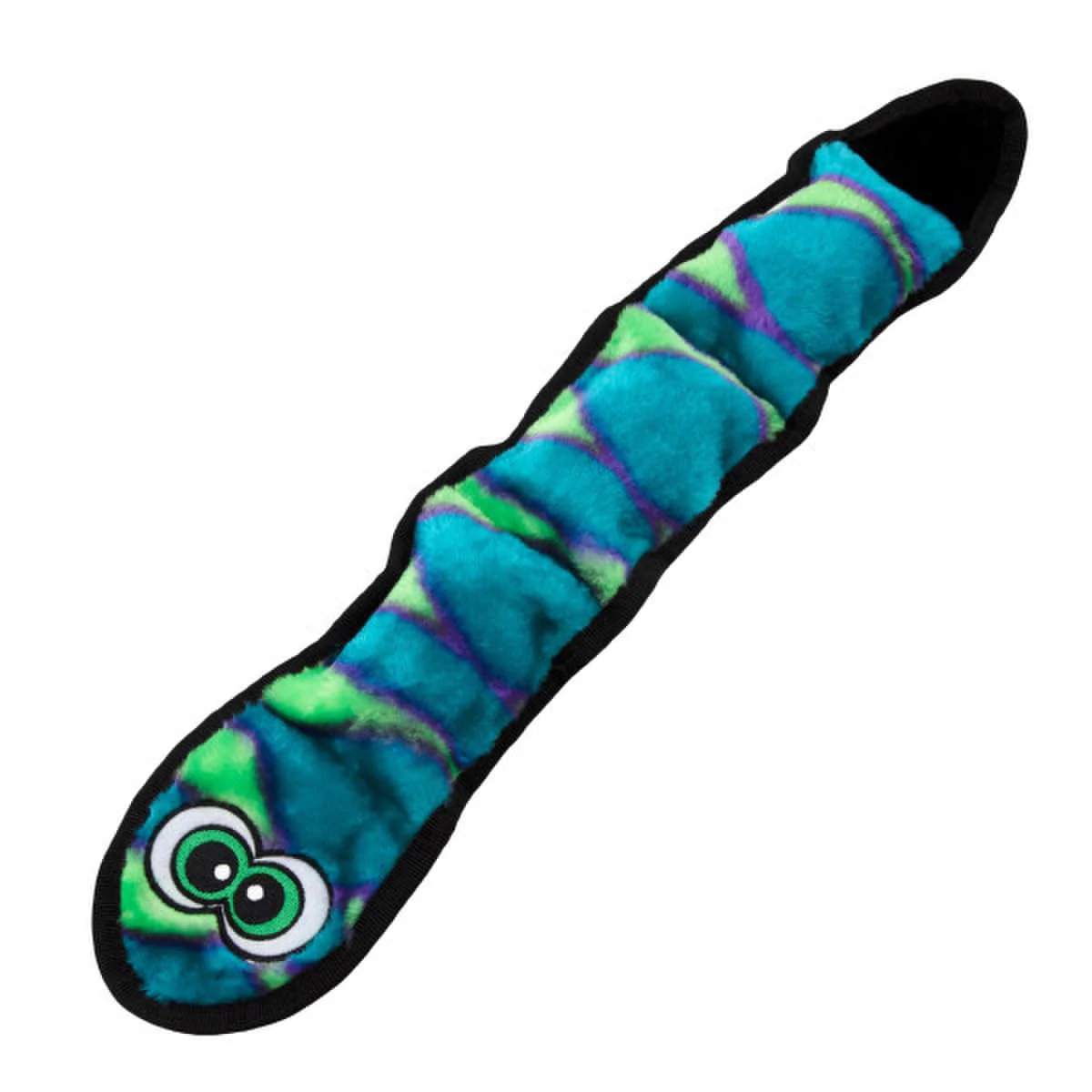 Outward Hound Invincibles Snake Durable Plush Dog Toy Blue Large - Image 1