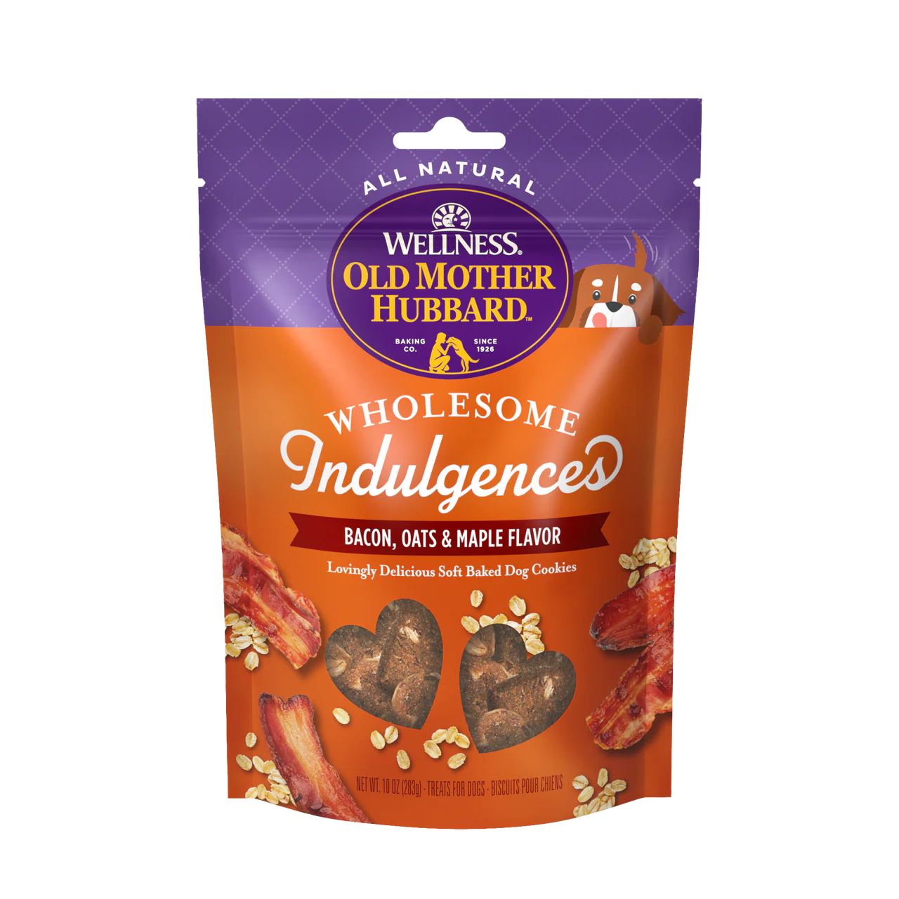 Old Mother Hubbard Wholesome Indulgences Peanut Maple & Bacon & Banana 10oz - Image 1