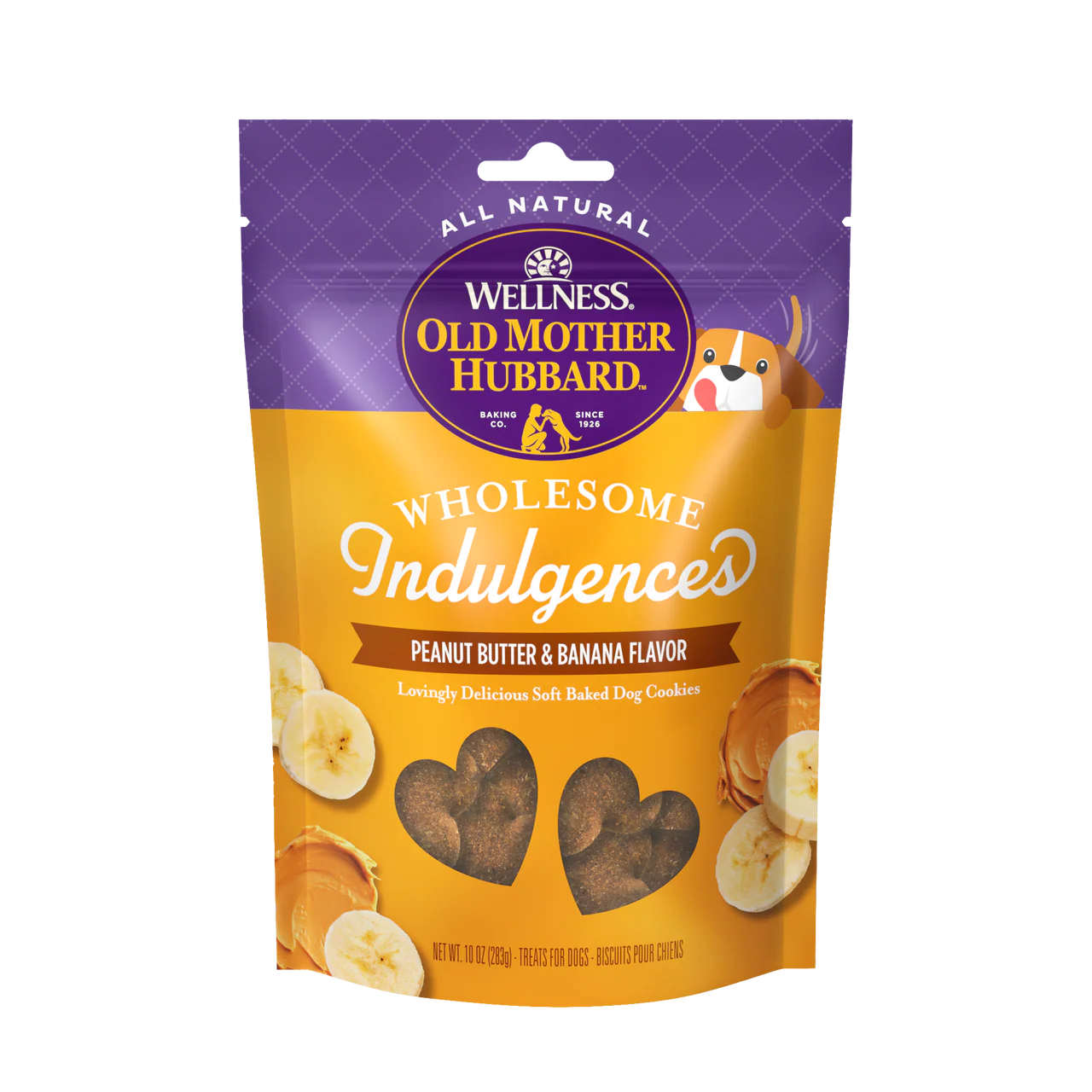 Old Mother Hubbard Wholesome Indulgences Peanut Butter & Banana 10oz - Image 1