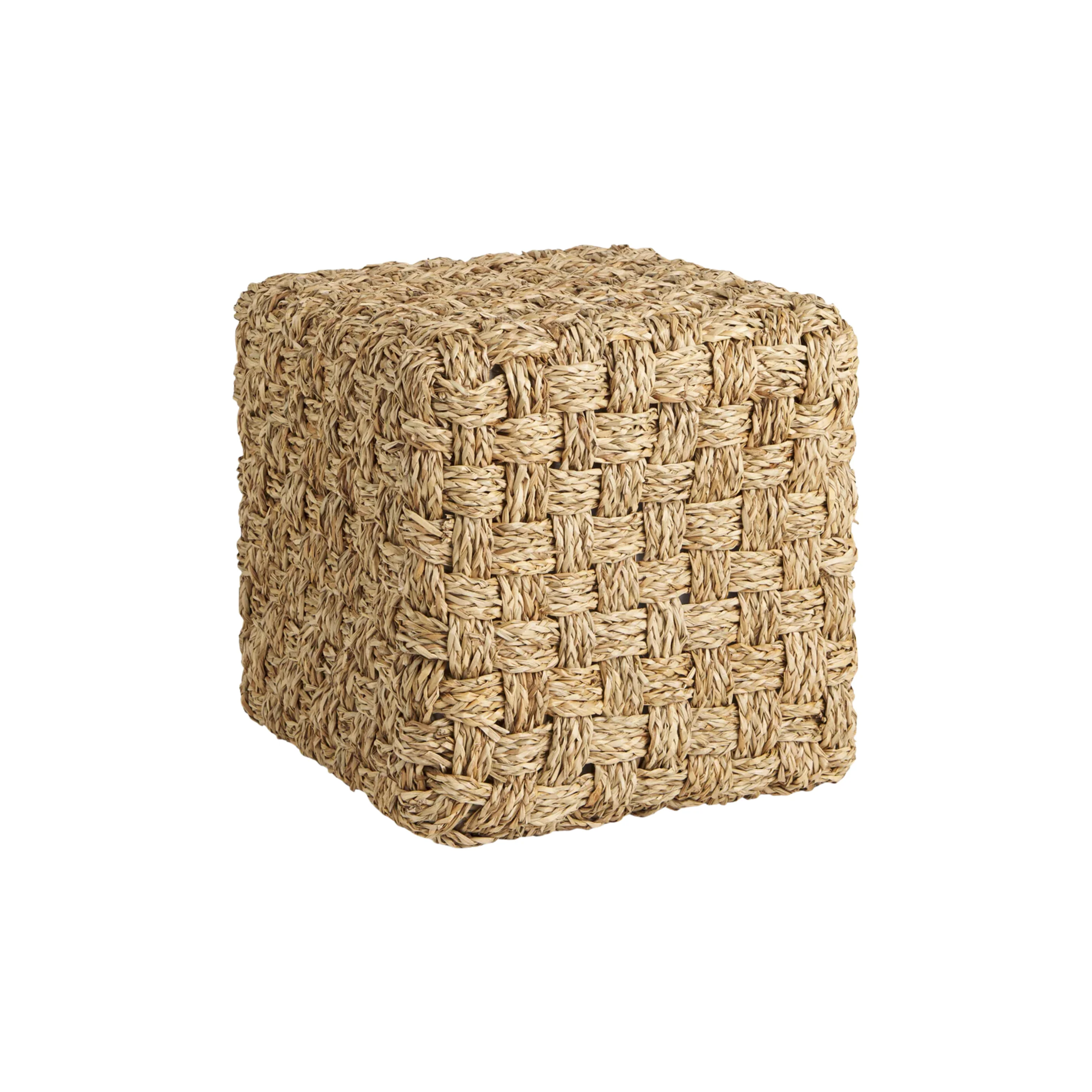 Hannah Seagrass Ottoman - Image 1