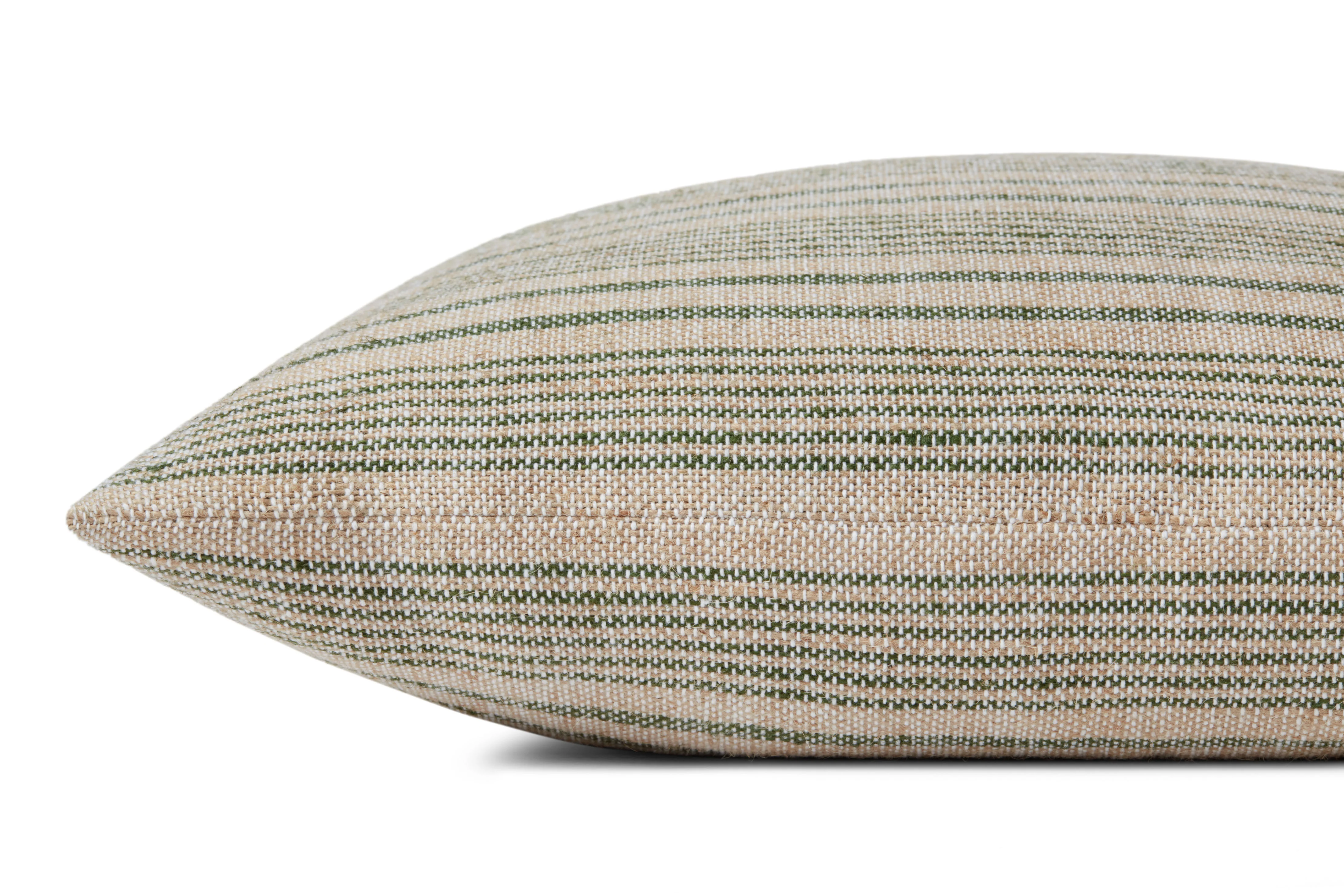 Magnolia Home by Joanna Gaines x Loloi Elaine Beige / Sage Pillow - Image 2