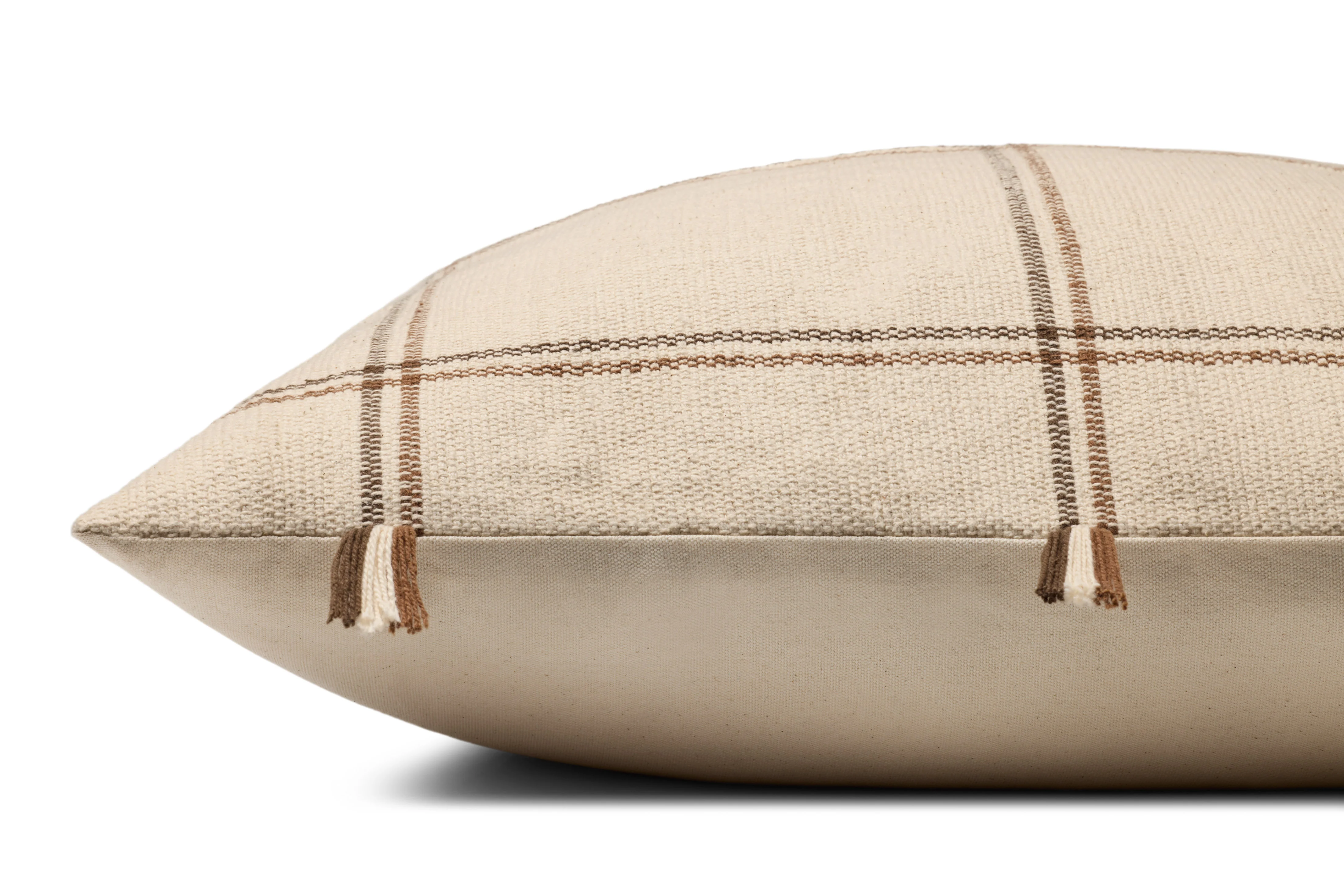 Amber Lewis x Loloi Lainey Natural / Brown Pillow - Image 2