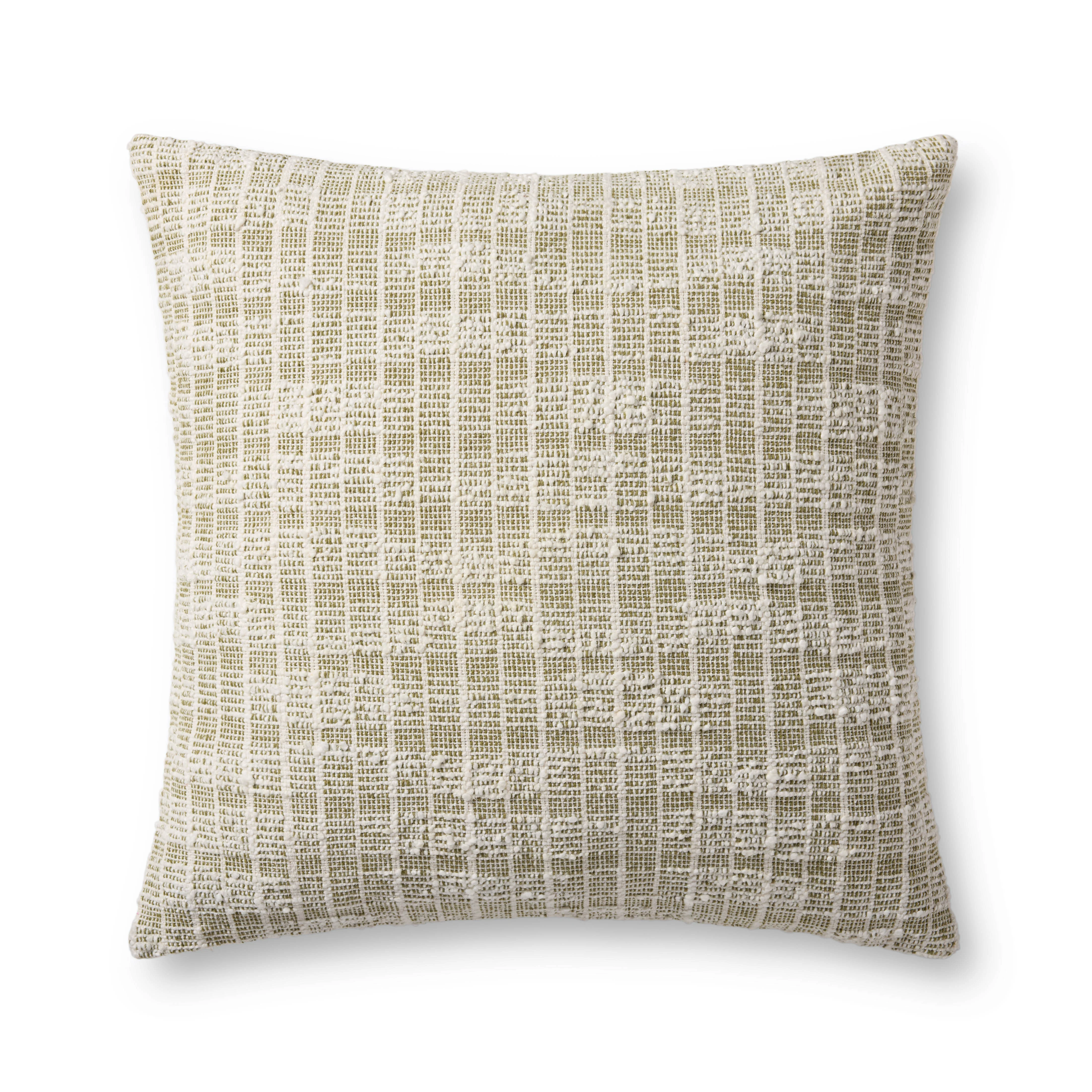 Magnolia Home by Joanna Gaines x Loloi Killian Green / White Pillow
