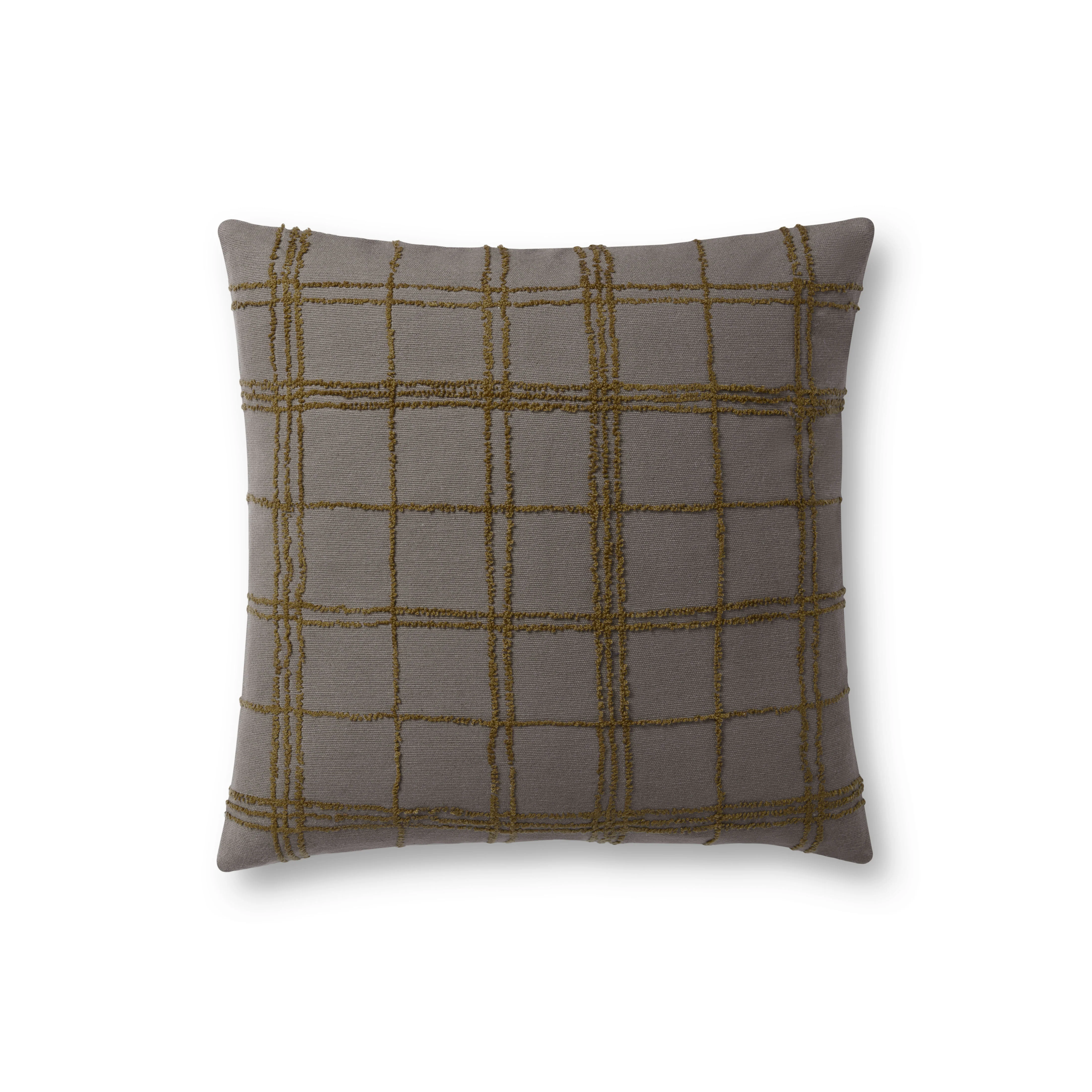 Jean Stoffer x Loloi Edward Charcoal / Olive Pillow