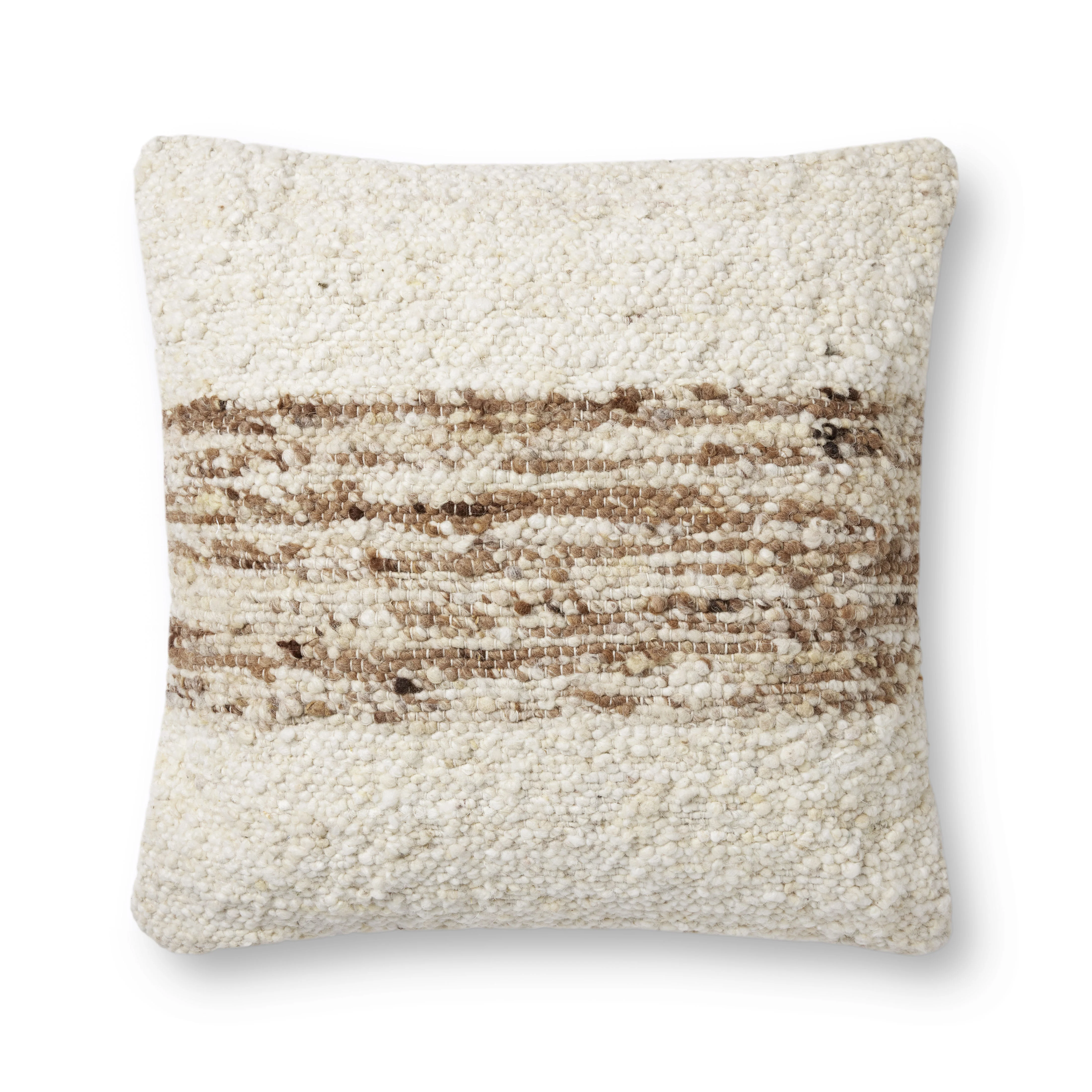 Amber Lewis x Loloi Marie Ivory / Camel Pillow