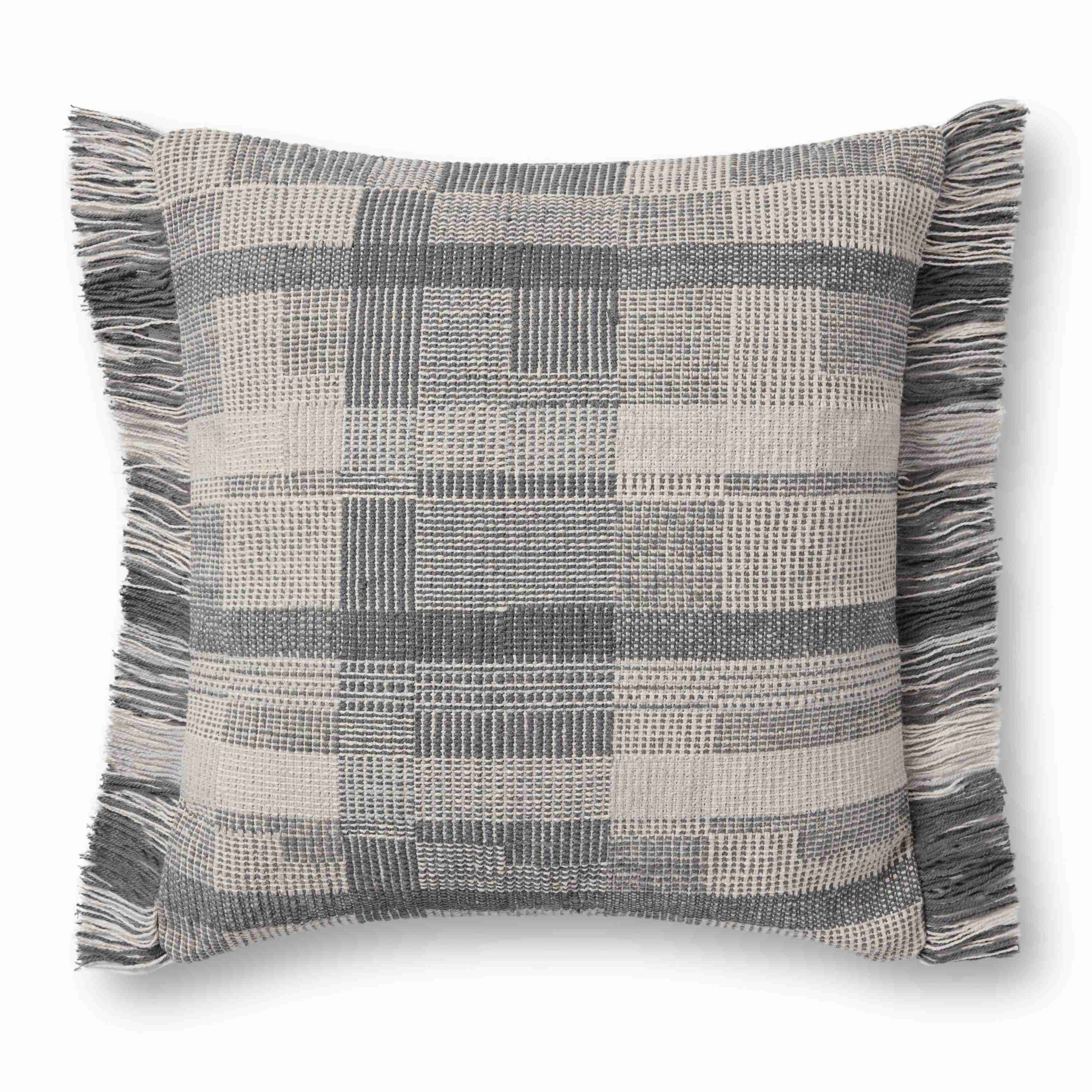 Amber Lewis x Loloi Birdie Silver / Ivory Pillow