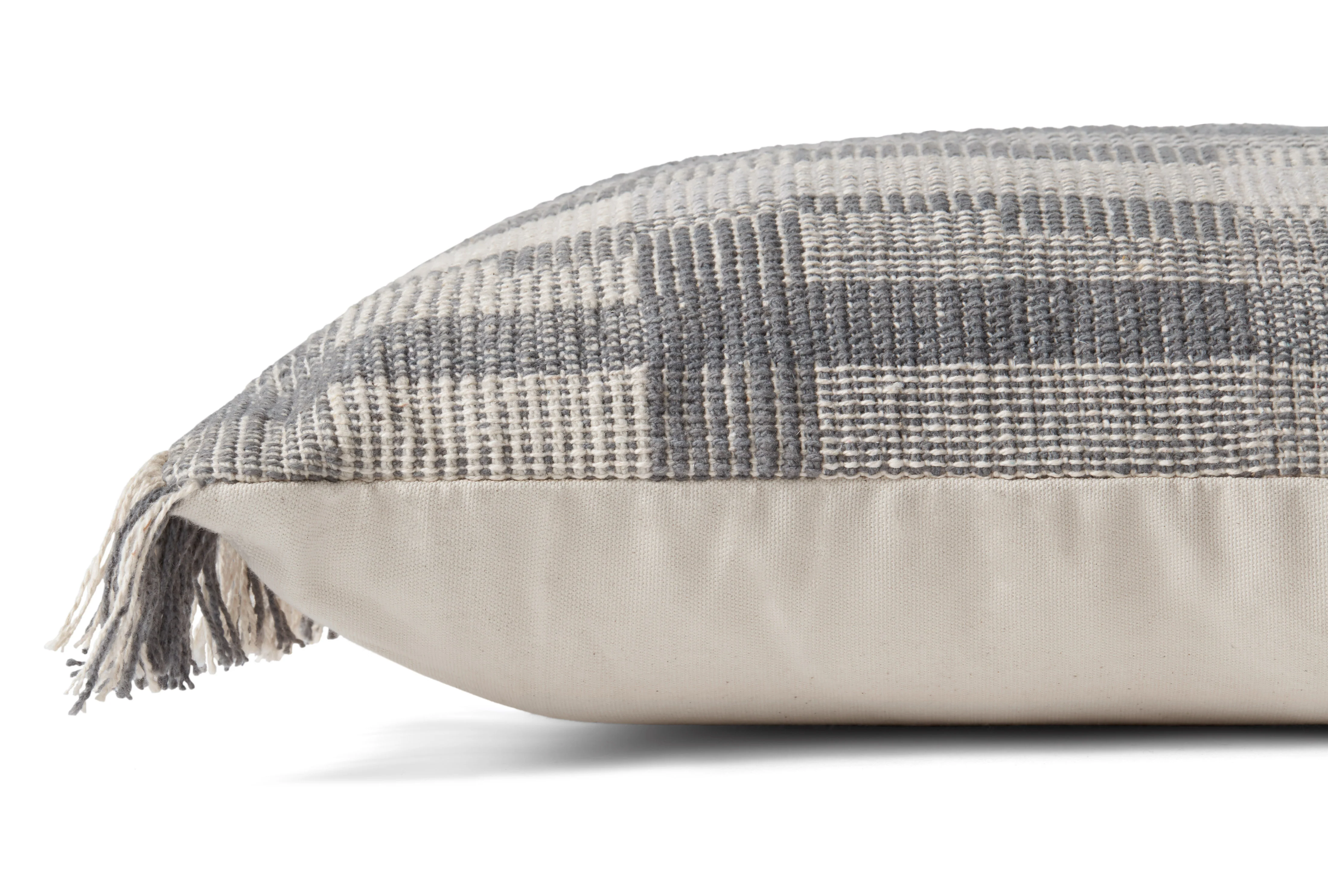 Amber Lewis x Loloi Birdie Silver / Ivory Pillow - Image 2