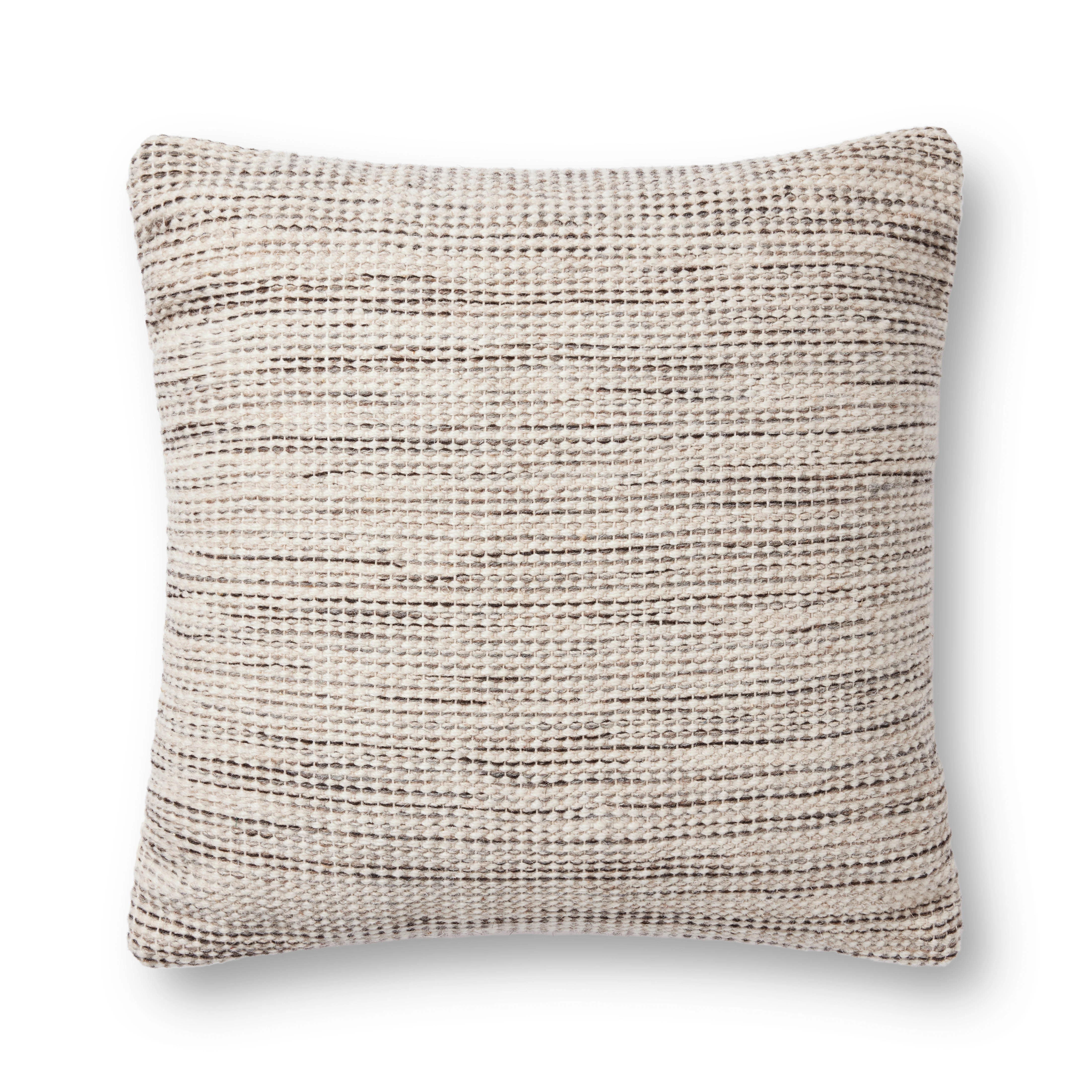 Amber Lewis x Loloi Morro Natural / Grey Pillow