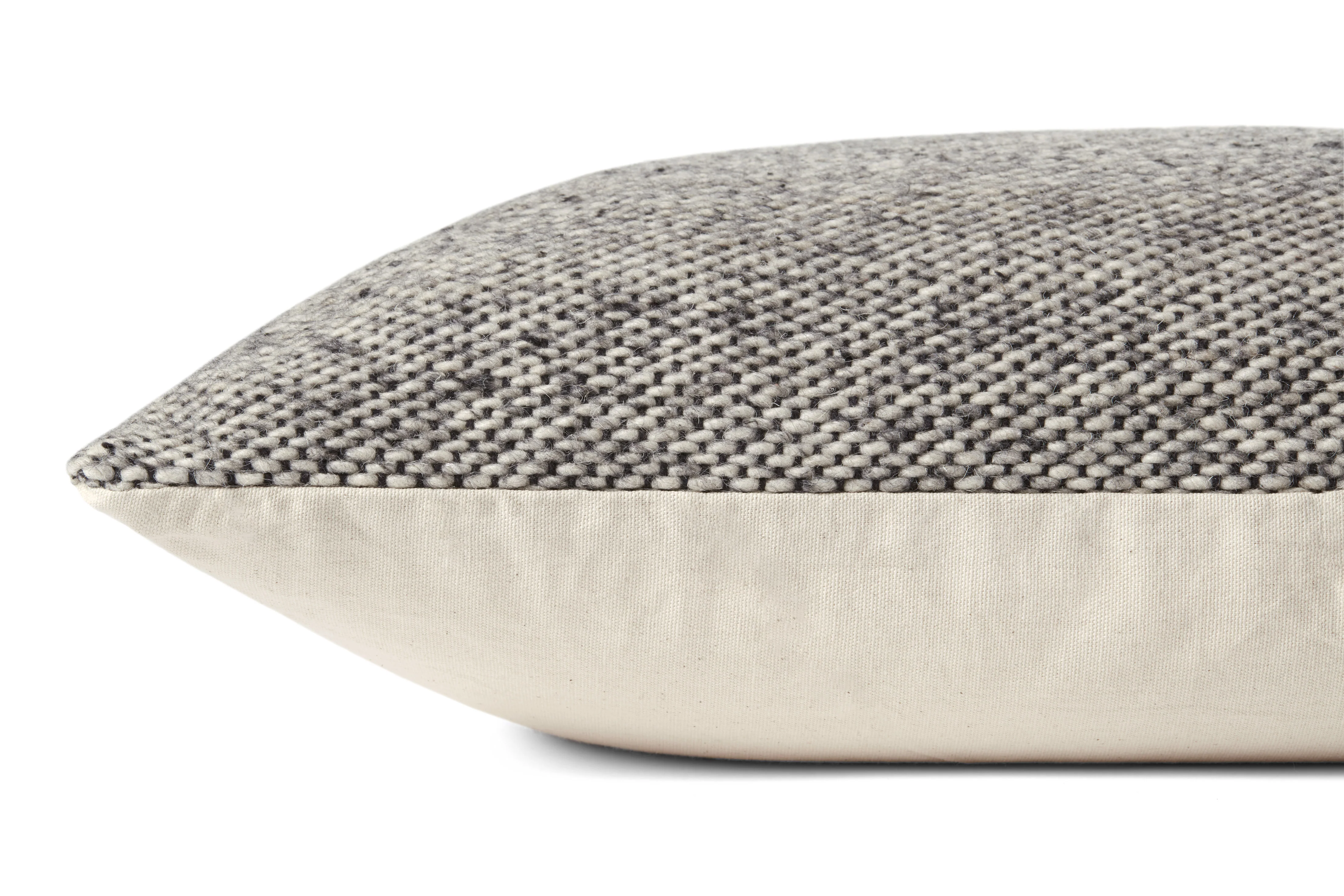 Amber Lewis x Loloi Claudette Charcoal / Grey Pillow - Image 2