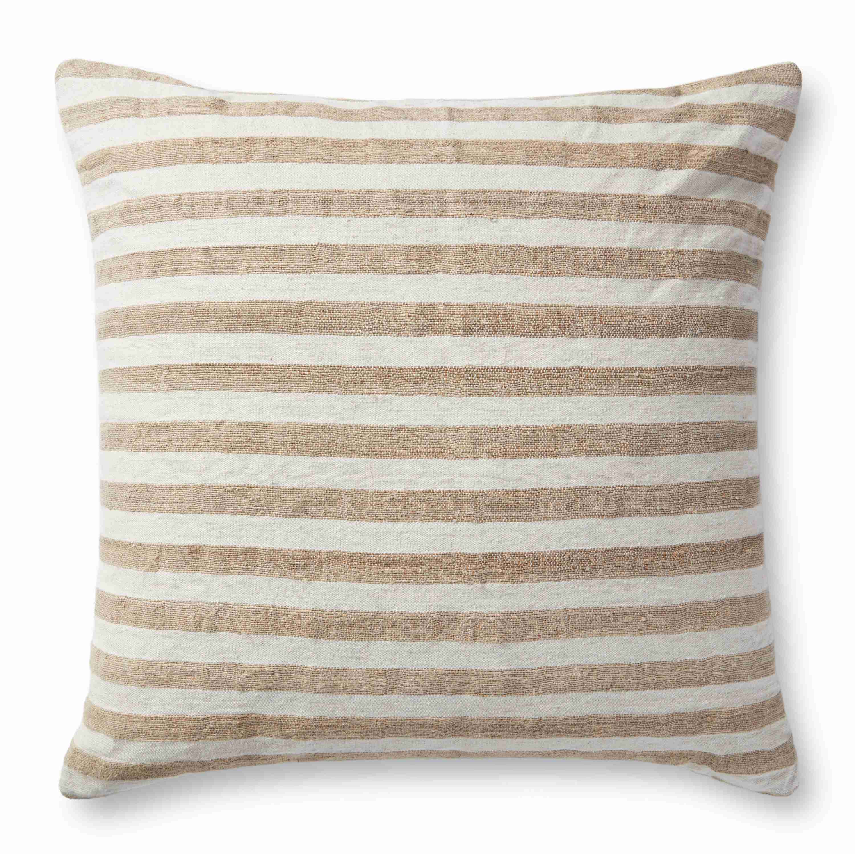 Magnolia Home by Joanna Gaines x Loloi Mira Natural / Ivory Pillow - Image 3