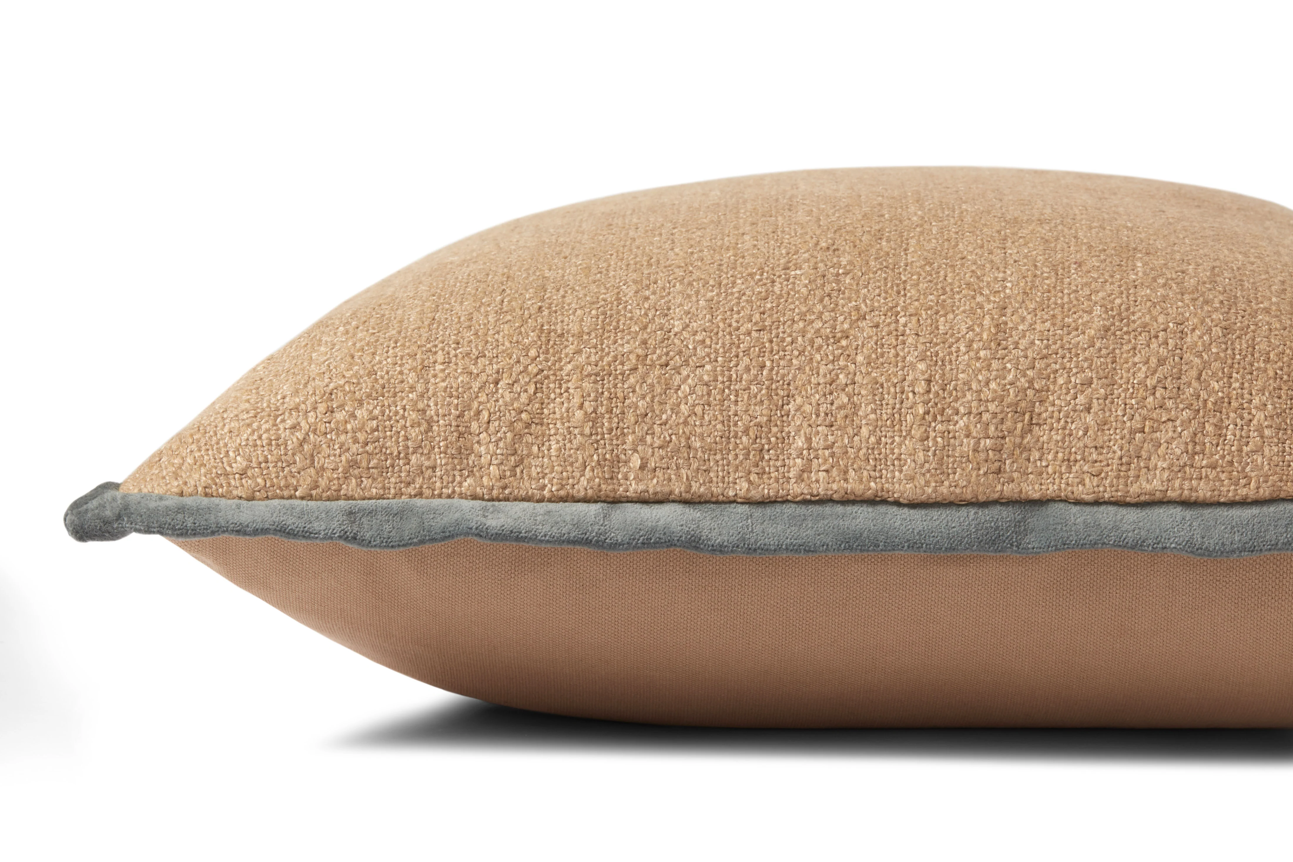 Amber Lewis x Loloi Aveline Natural / Blue Pillow - Image 2